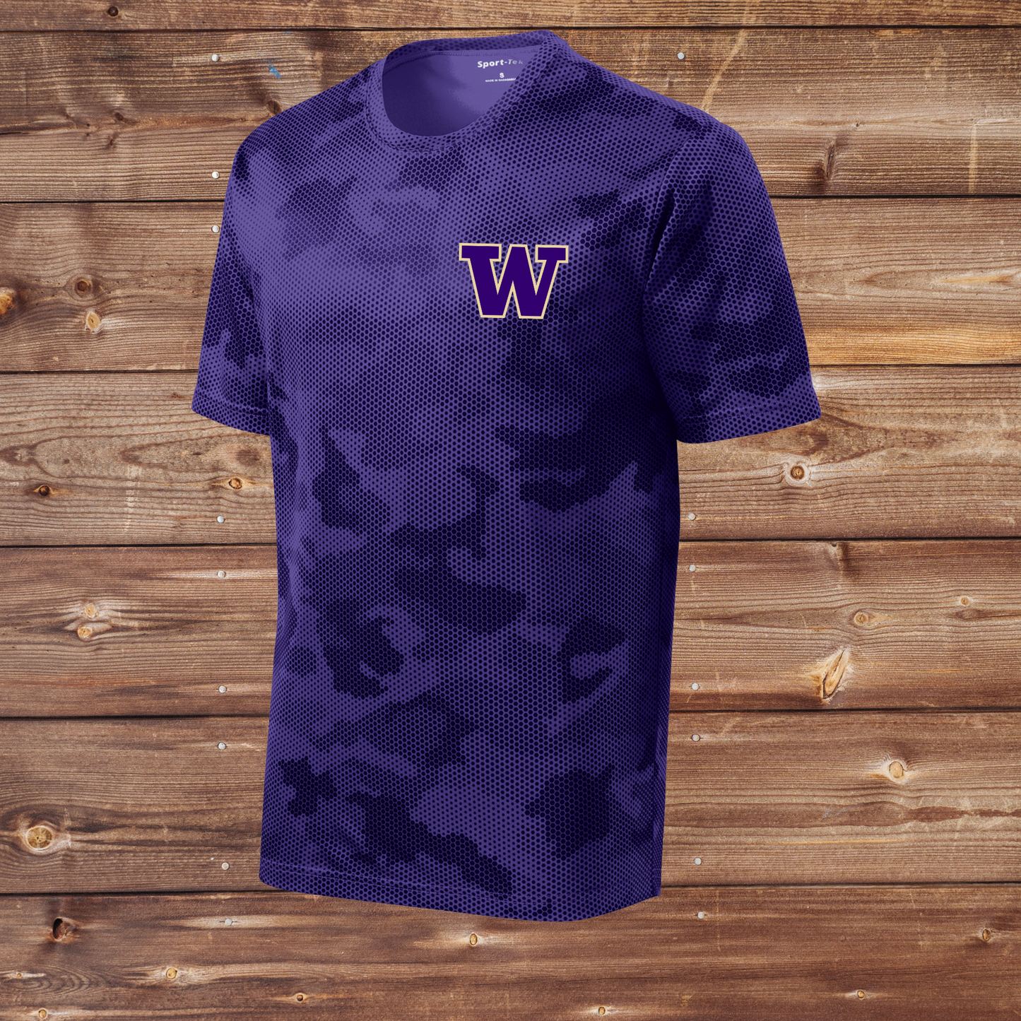 Purple Digital Camo Performance Tee – Athletic Moisture-Wicking Shirt