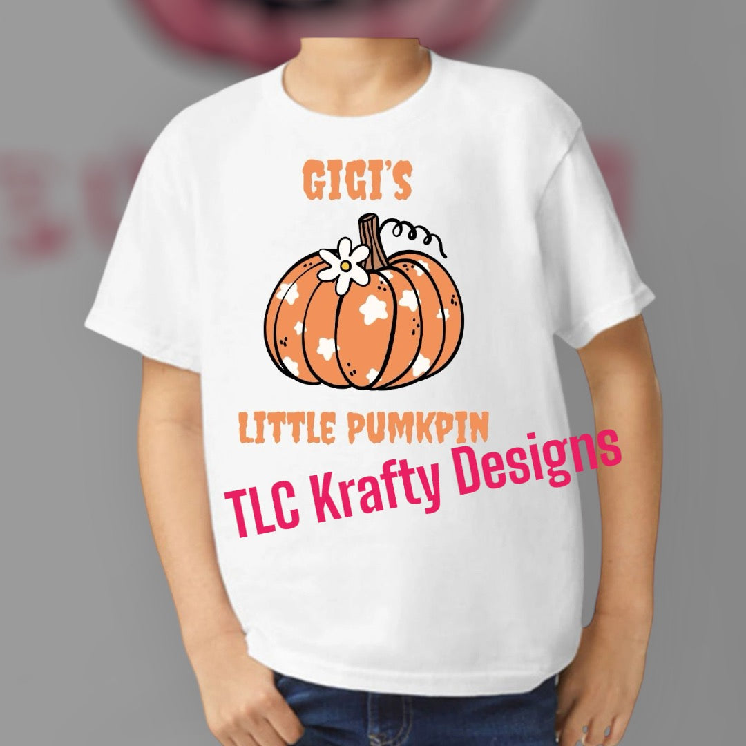 Gigi’s Little Pumpkin Floral kids Tee