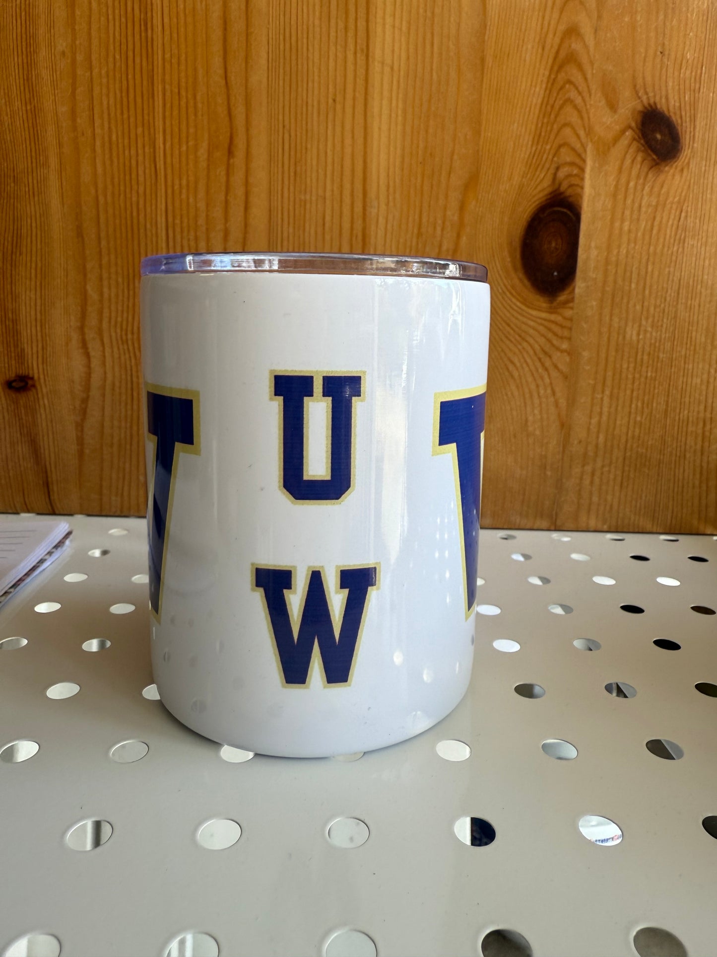 UW Huskies 12oz Travel Mug with Handle – Insulated Coffee Tumbler with Lid