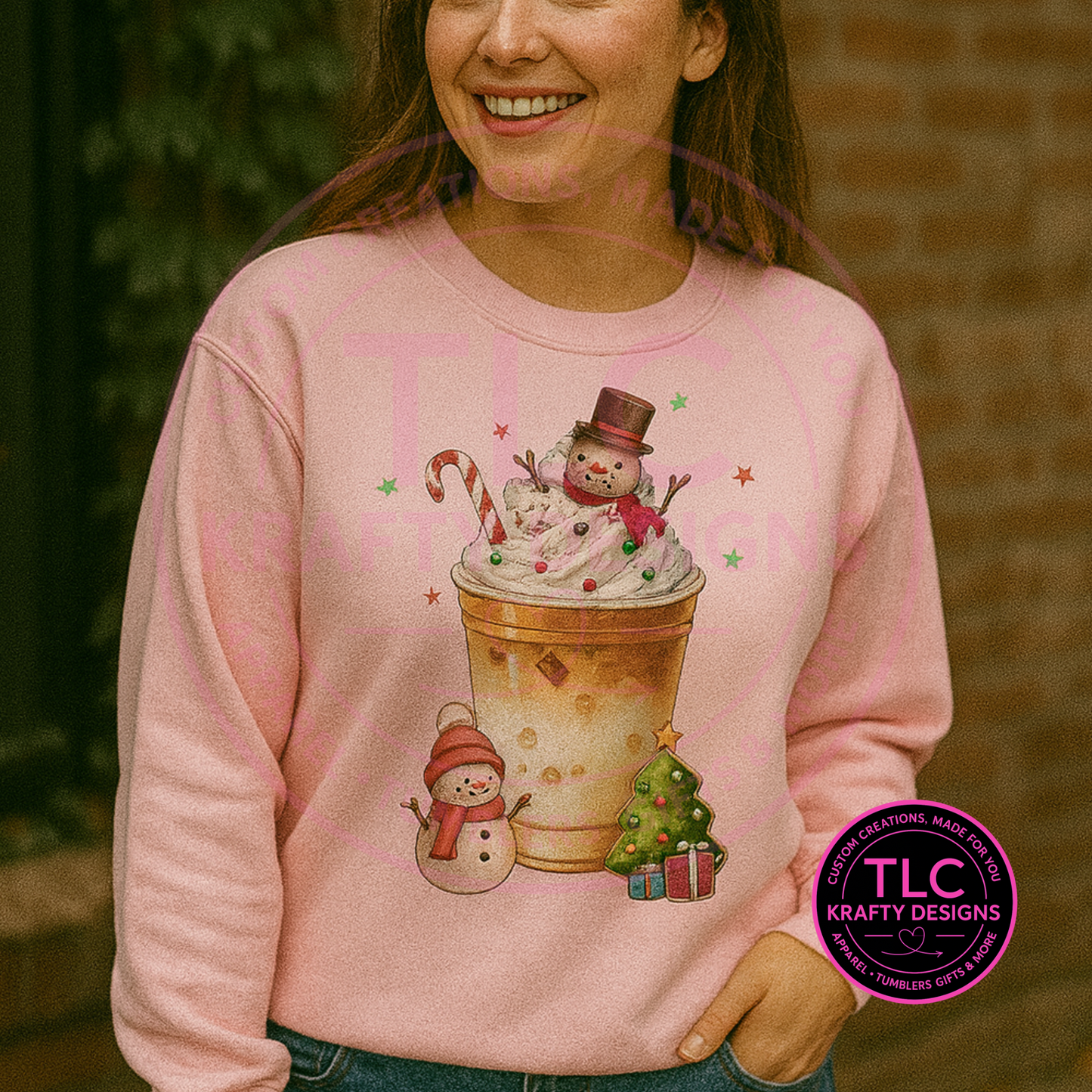 Christmas Iced Coffee Sweatshirt β Cute Snowman Holiday Pullover
