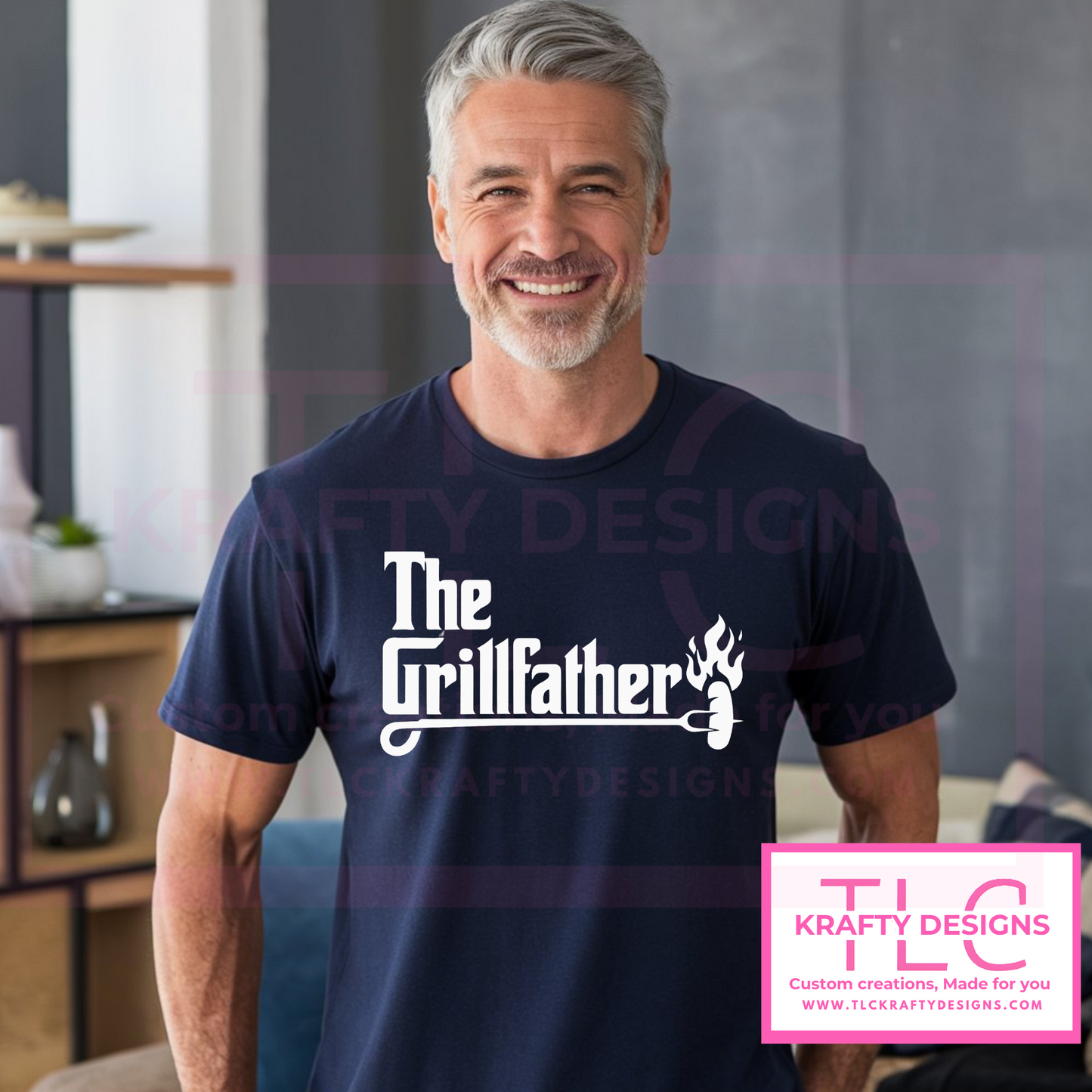 The Grillfather T-Shirt – Funny BBQ Dad Shirt | Custom Father’s Day Gift