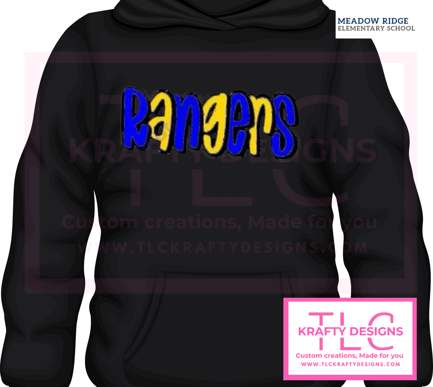 Rangers Graffiti-Style Sweatshirt - Meadow Ridge Spirit Wear