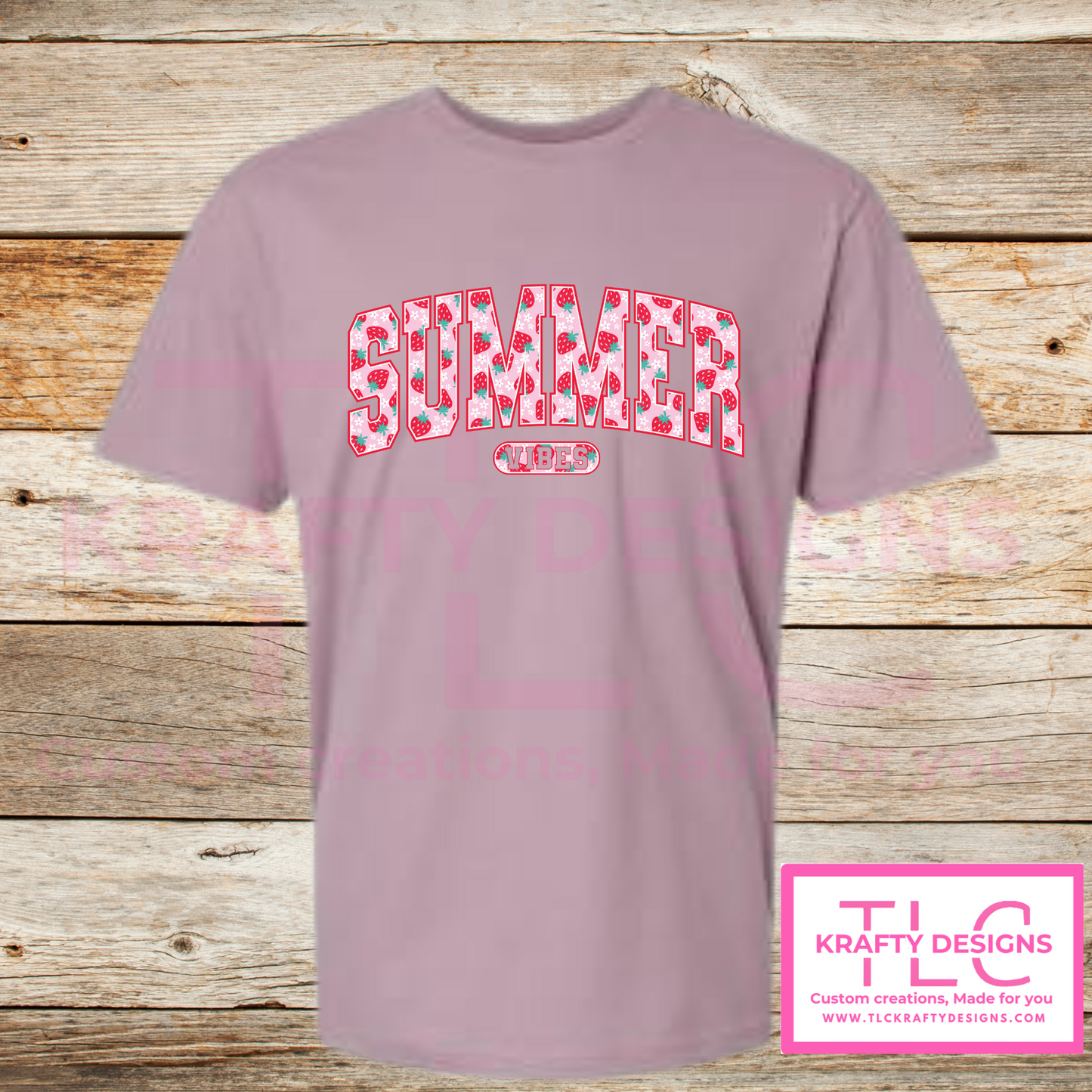 Summer Vibes Shirts – Sweet Strawberry Print Graphic Tee