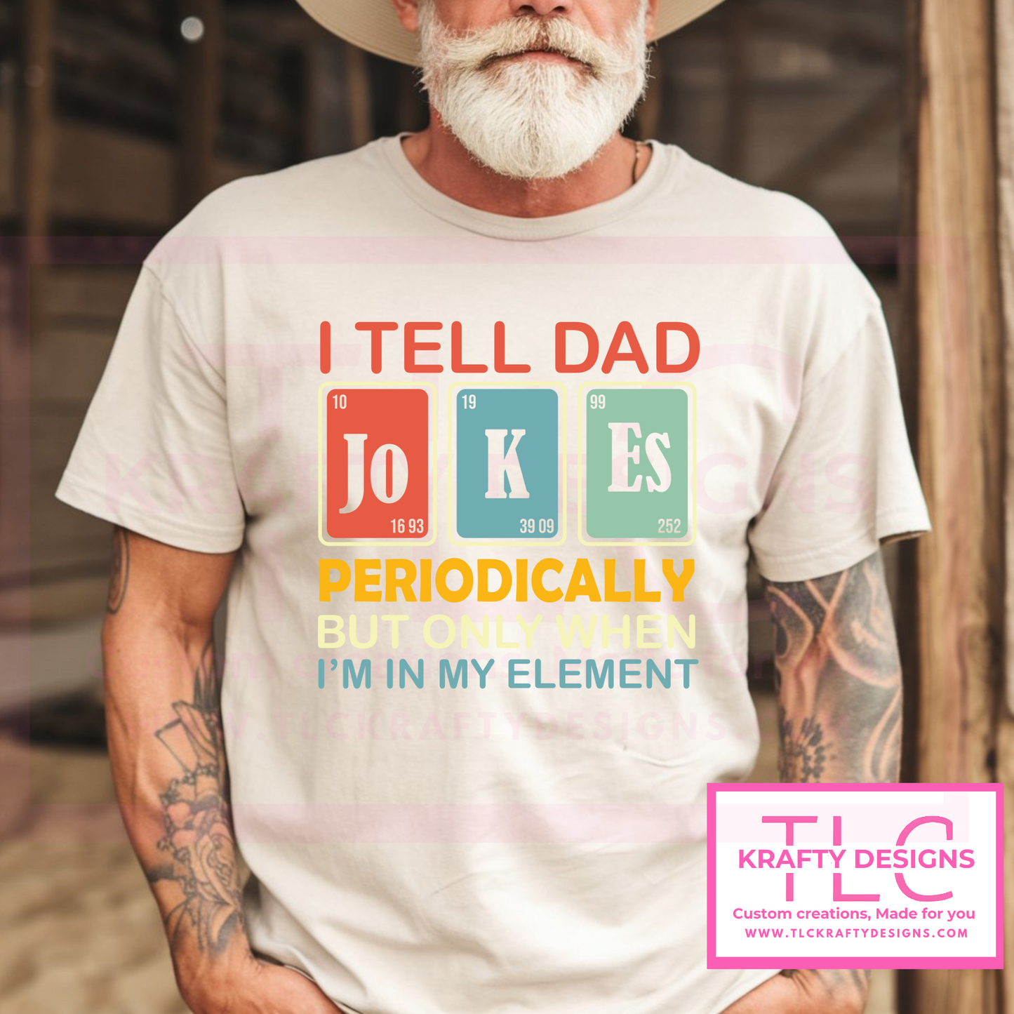 I Tell Dad Jokes Periodically Shirt – Funny Science Dad T-Shirt | Gift for Nerdy Dads