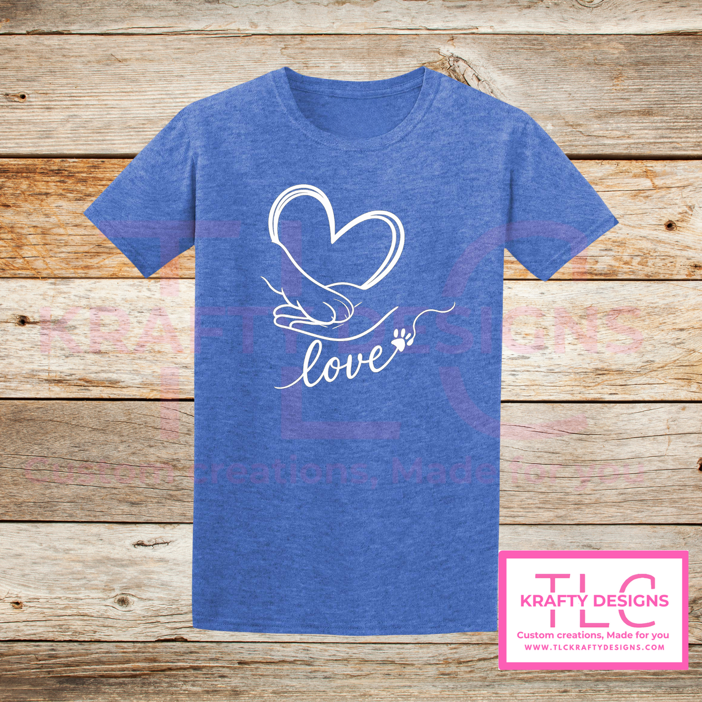 Love Paw Print T-Shirt – Unisex Pet Lover Tee