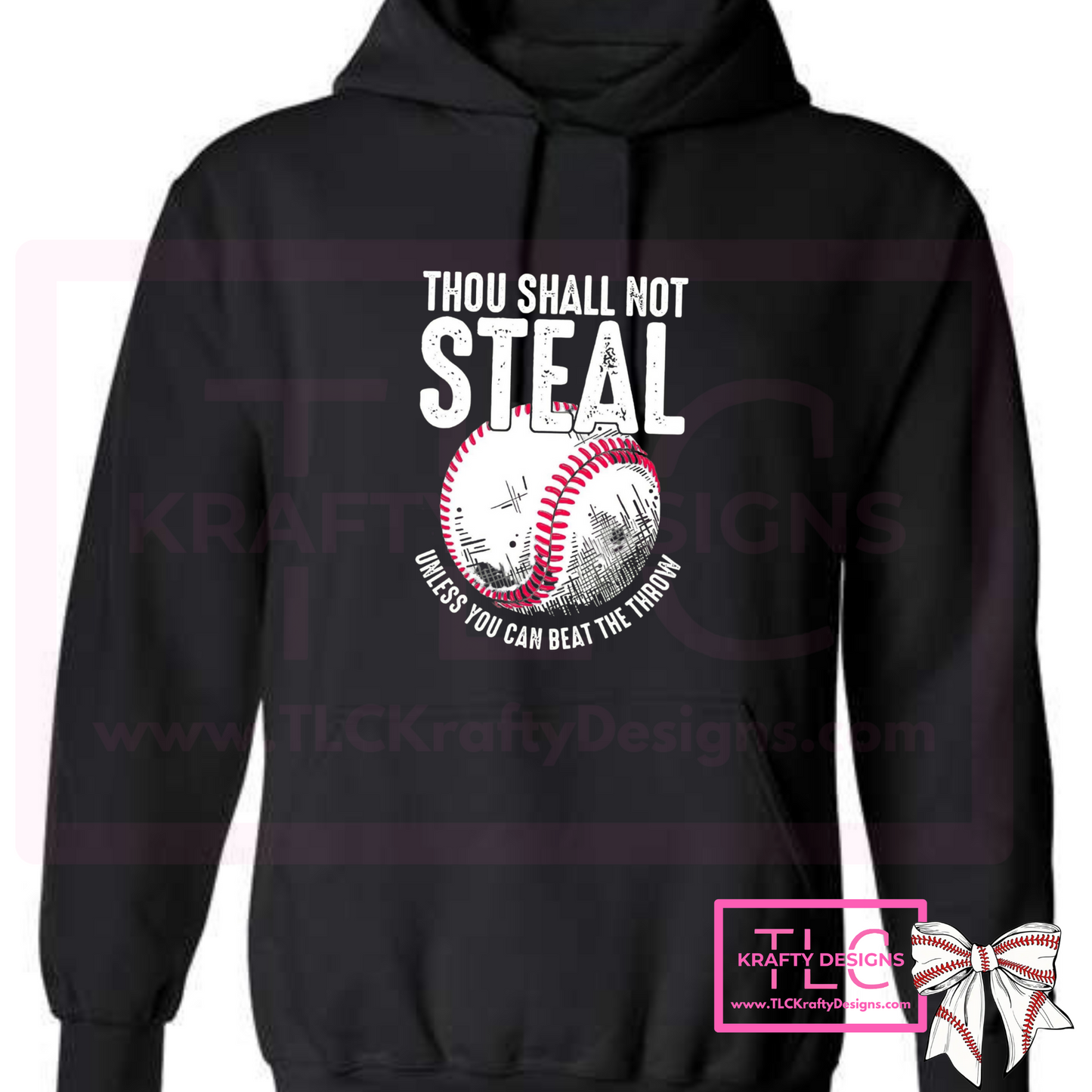 Thou Shall Not Steal Baseball Hoodie – Funny Baseball & Softball sweatshirt for Fans and Players