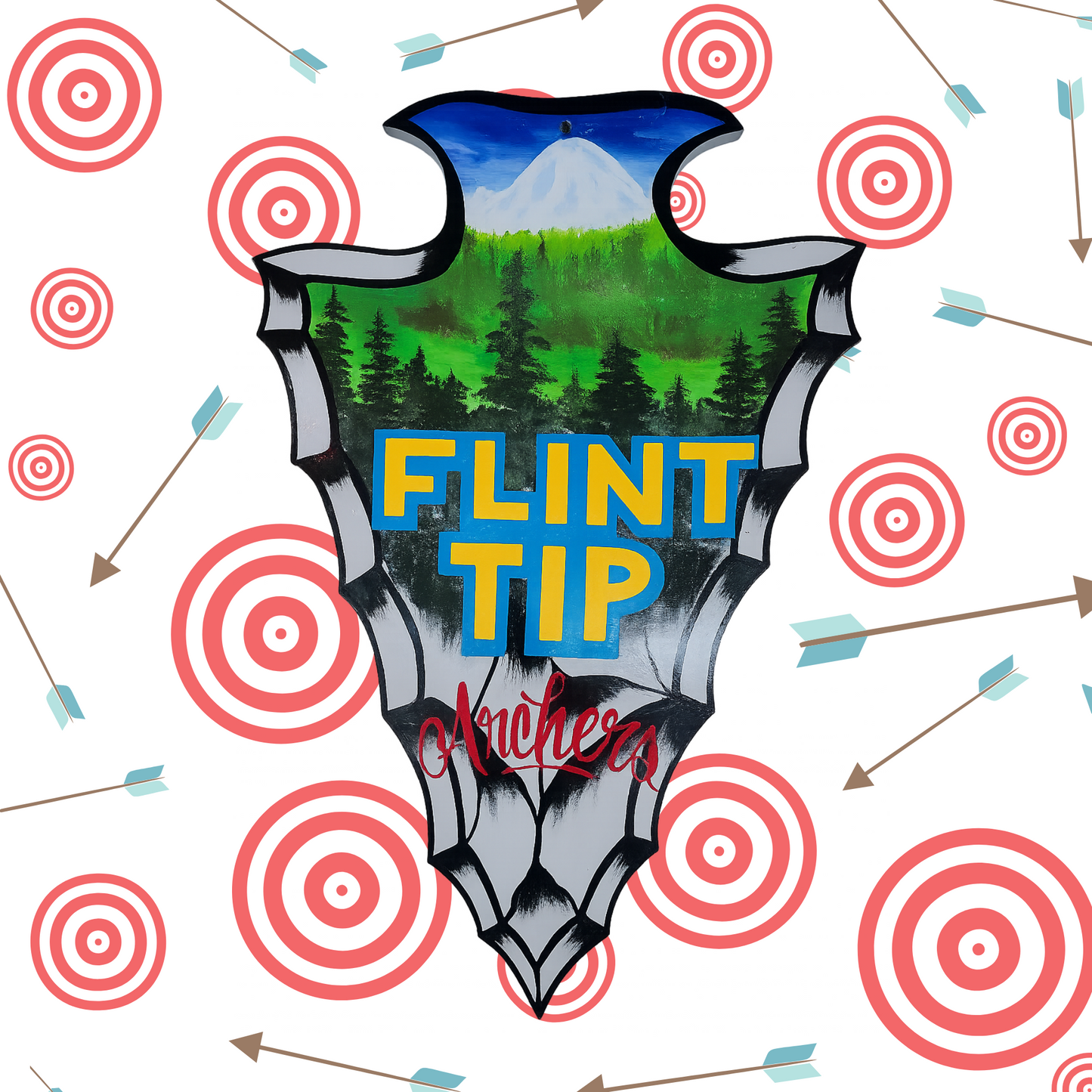 Flint Tip Archers Yard Flag – Outdoor Archery Decor