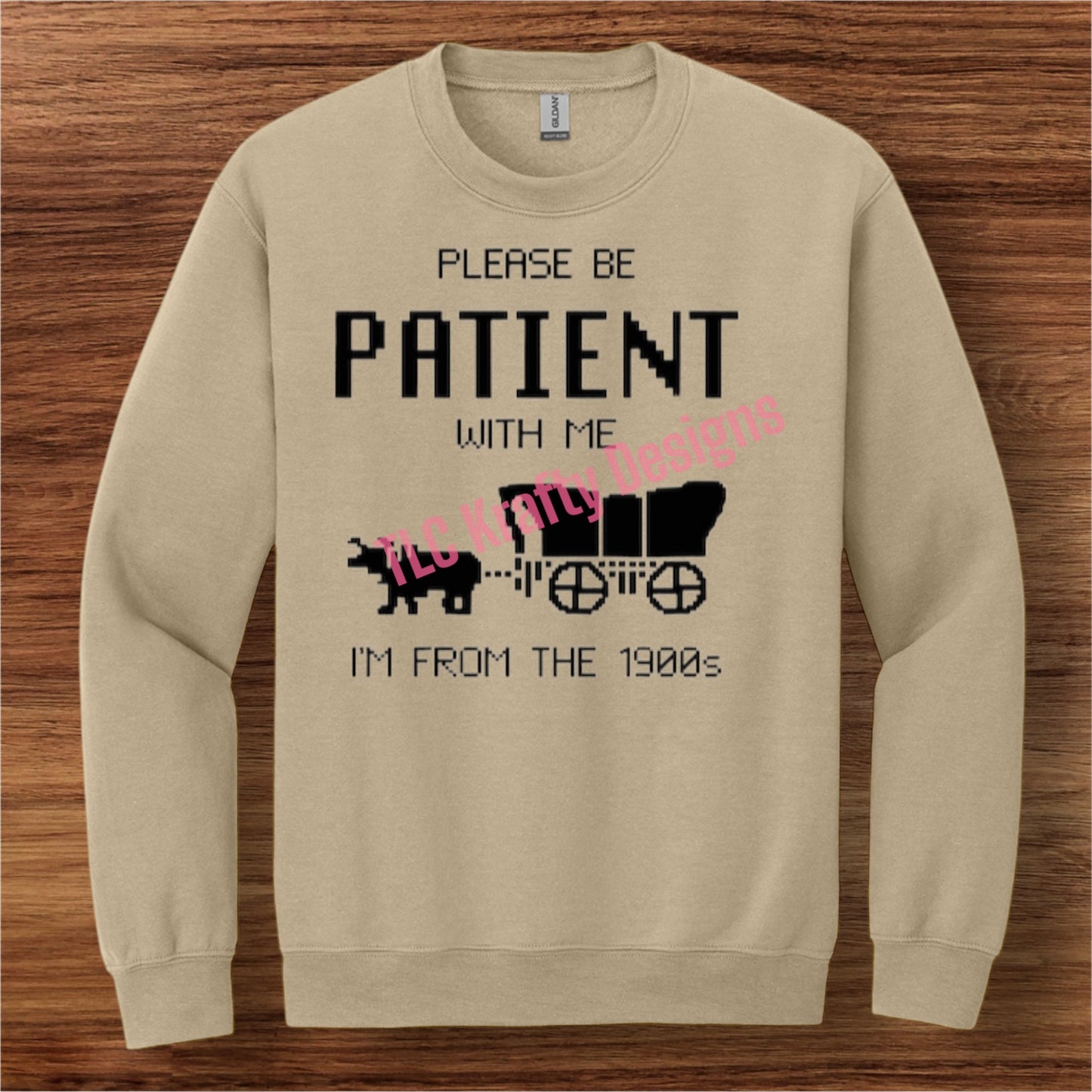 Vintage-Inspired Sweatshirt - “Please Be Patient With Me, I’m From the 1900s