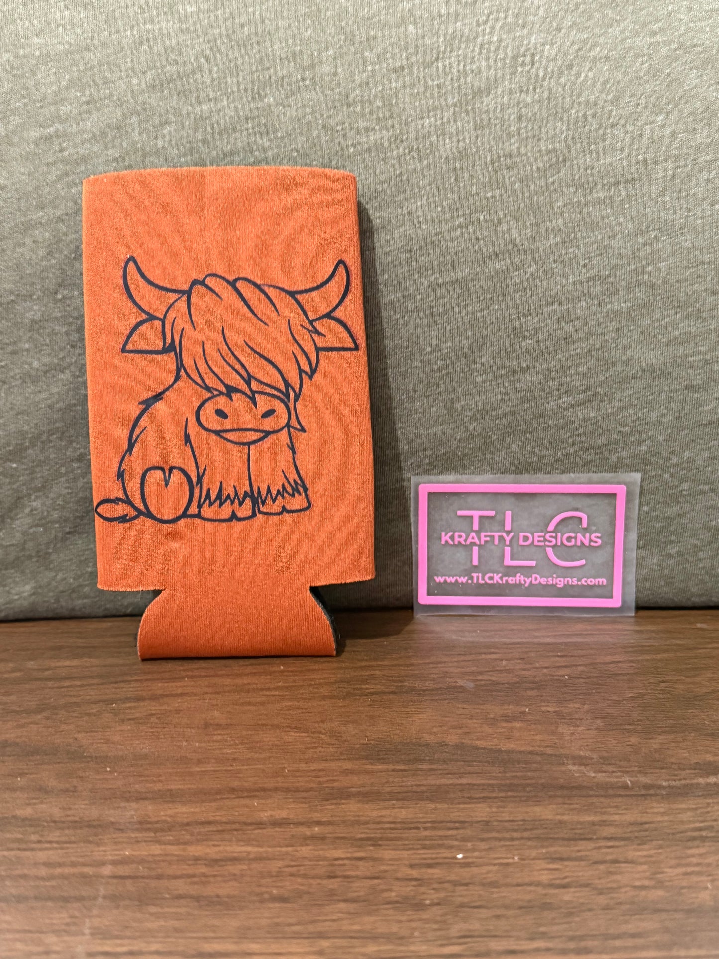 Highland Cow Koozie Slim & Standard Can Cooler