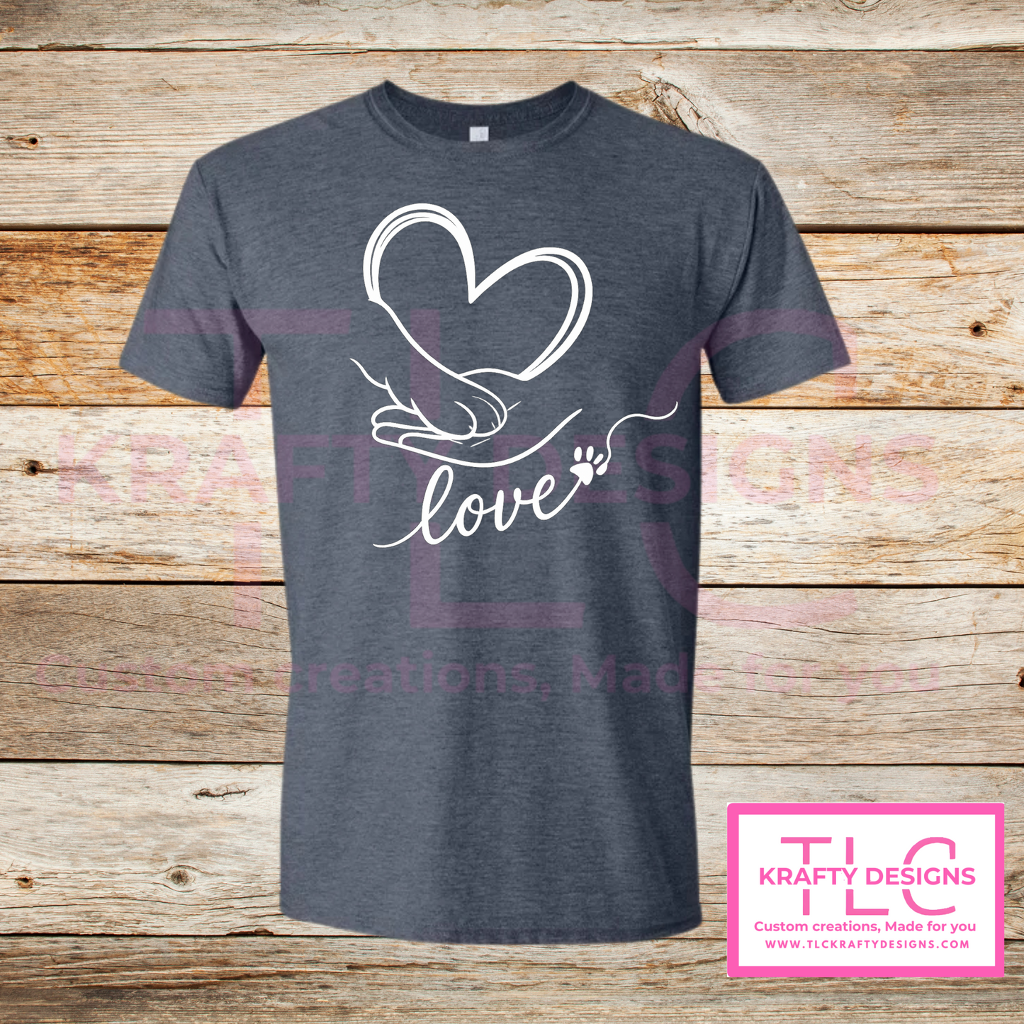 Love Paw Print T-Shirt – Unisex Pet Lover Tee