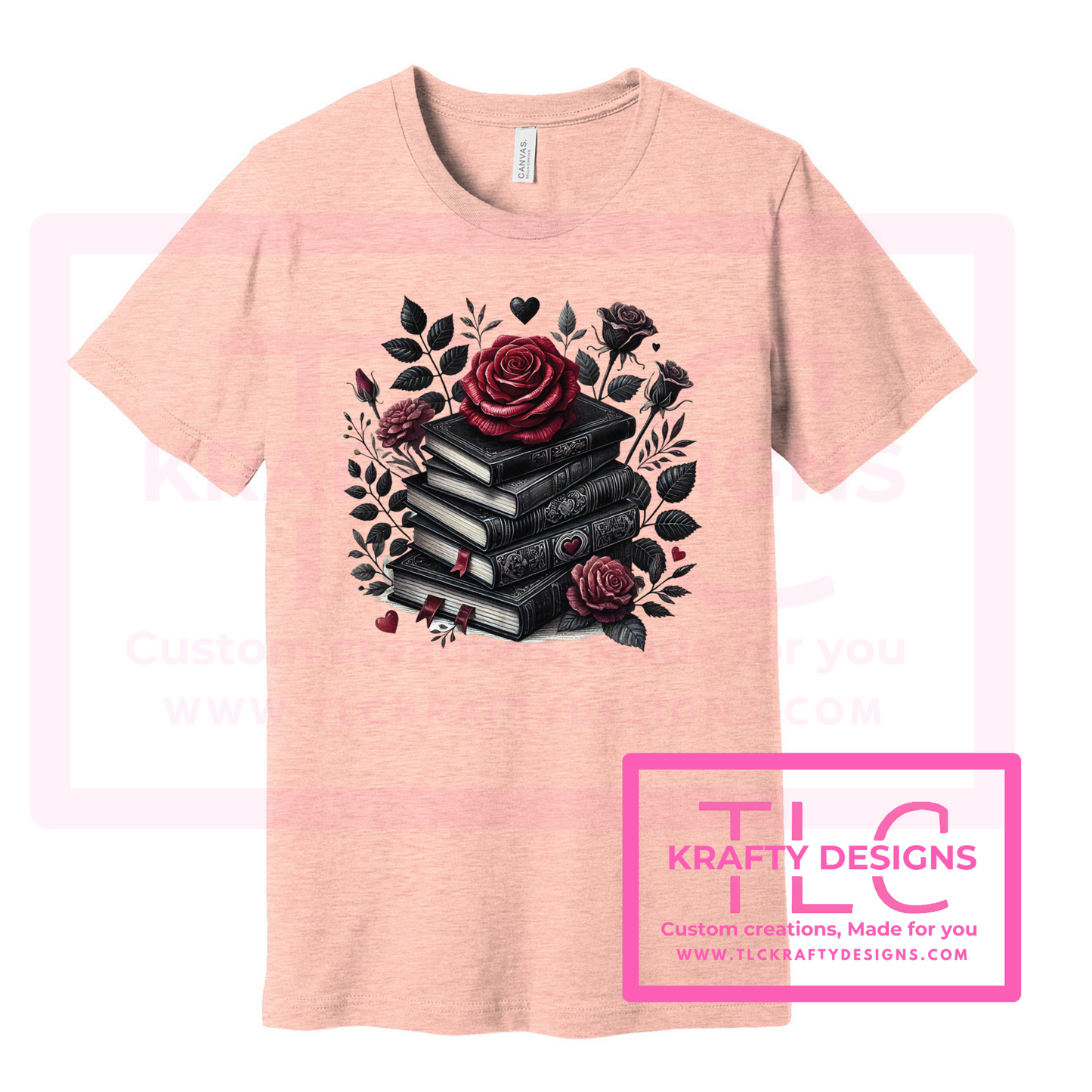 Romantic Dark Academia Book Lover Tee – Short Sleeve, Tank, or Long Sleeve