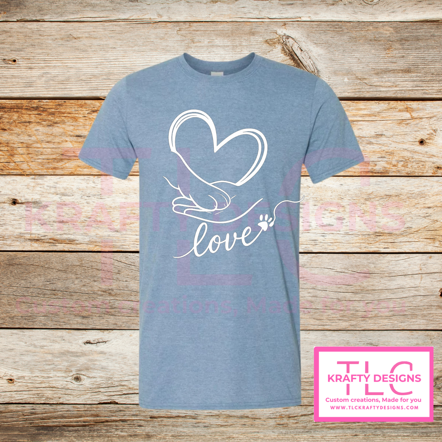 Love Paw Print T-Shirt – Unisex Pet Lover Tee