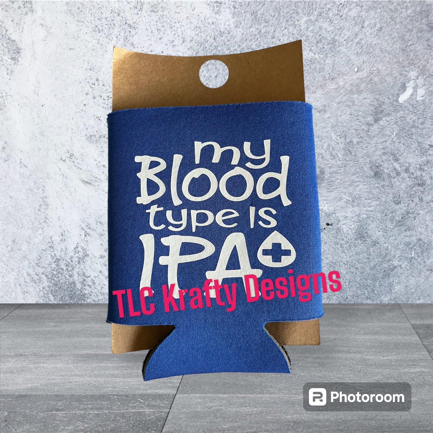 My Blood Type is IPA Logo Koozie Slim & Standard Can Cooler