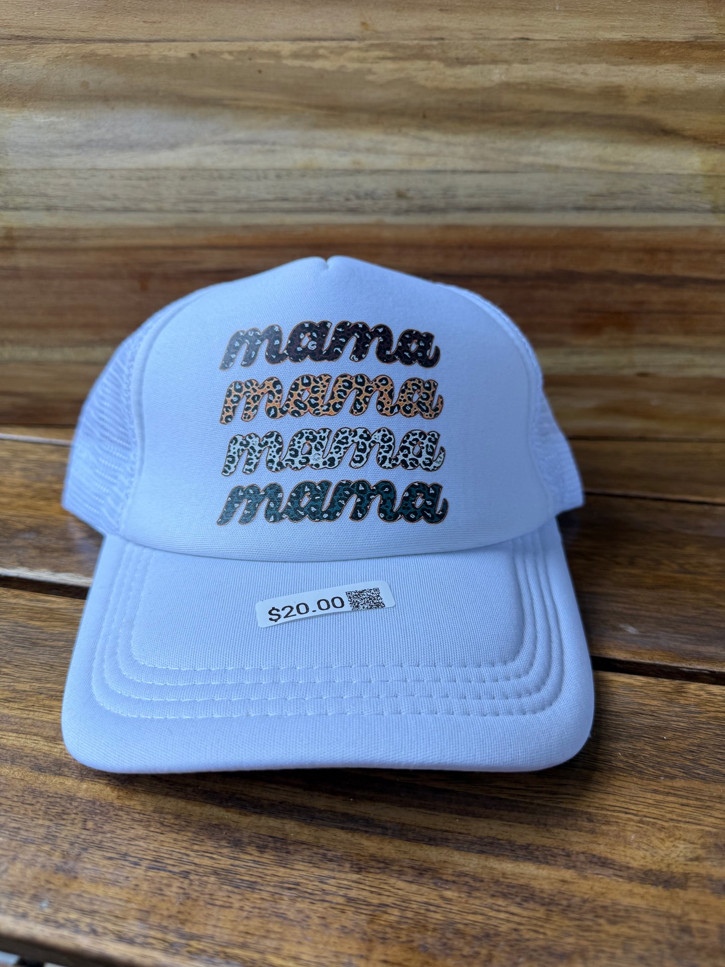 Mama Multicolor Trucker Hat – Leopard & Patterned Text