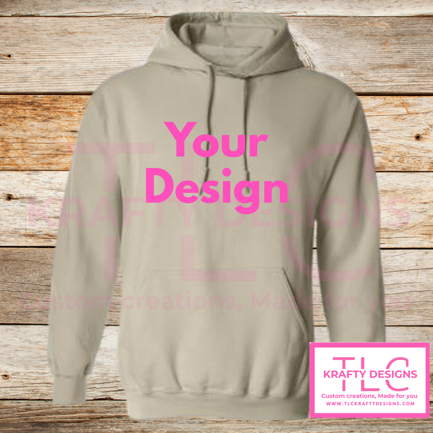 Customizable Sweatshirt (Hoodie & Crew -Add your Design