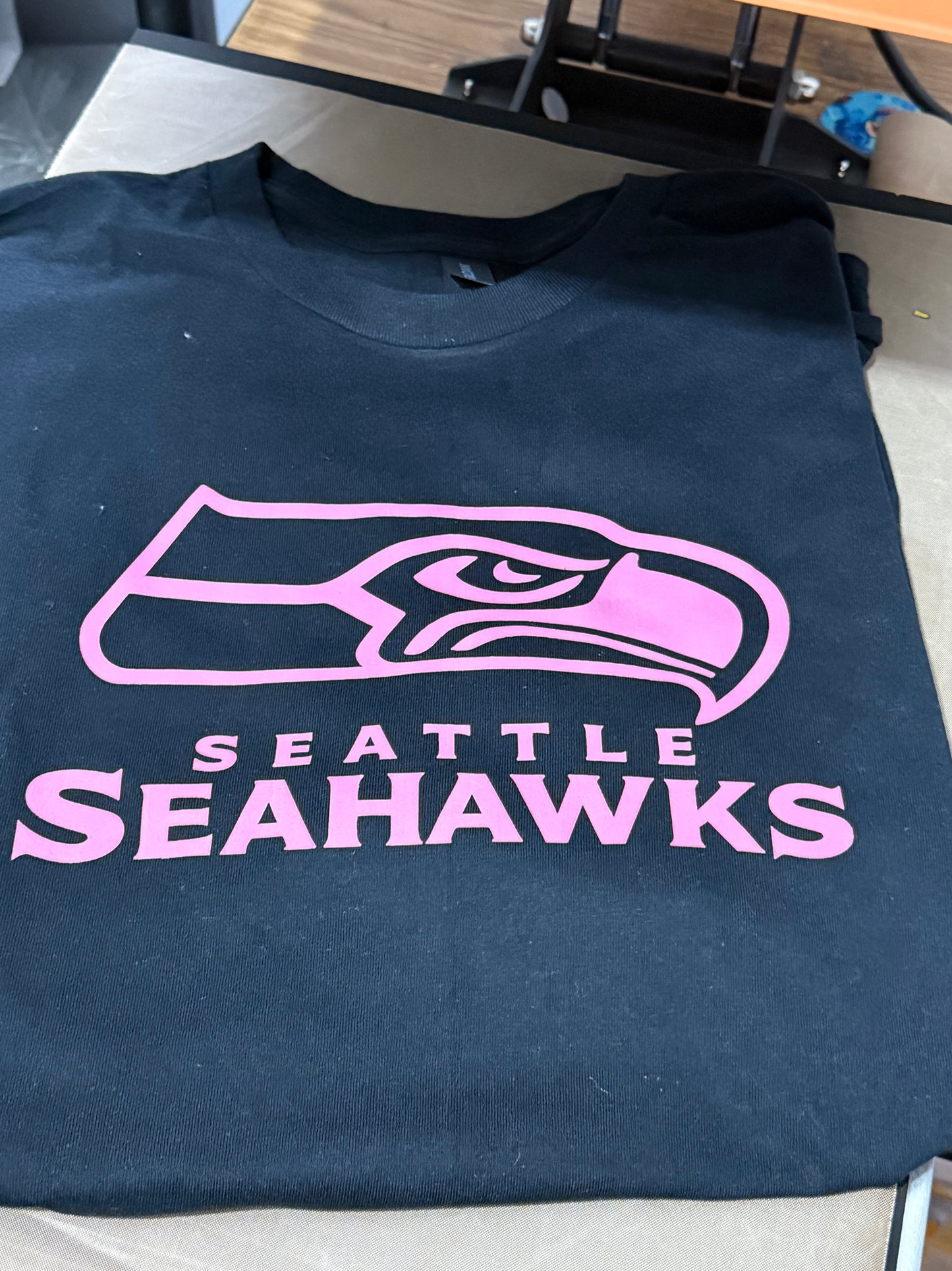Seattle Football Fan Shirt – Pink Hawk-Inspired Game Day Tee