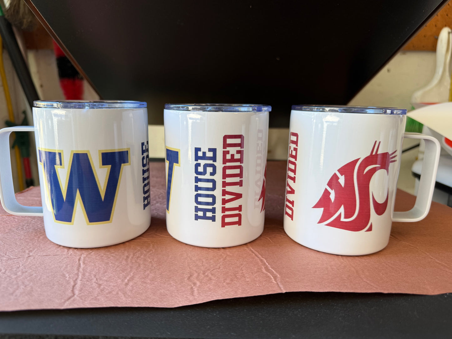 House Divided 12oz Travel Mug – Huskies vs. Cougs