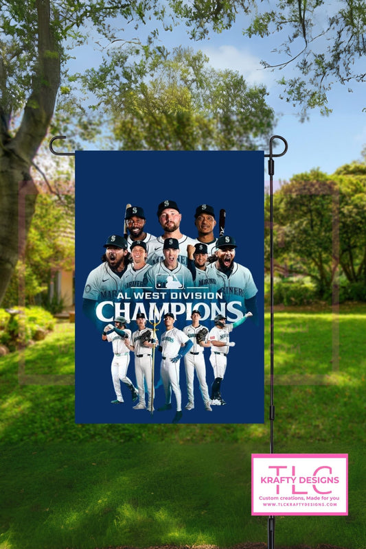 Seattle Baseball Garden Flag - AL West Division Champions