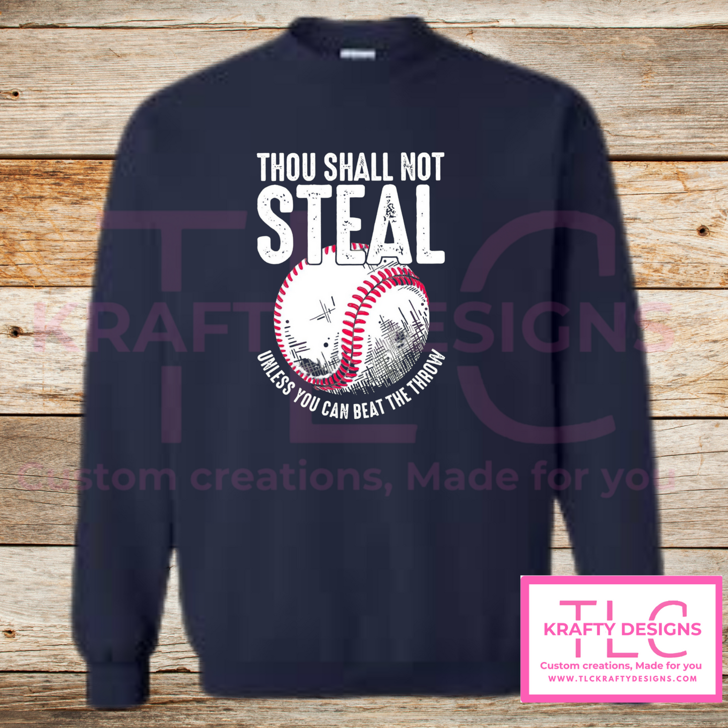Thou Shall Not Steal Baseball Hoodie – Funny Baseball & Softball sweatshirt for Fans and Players