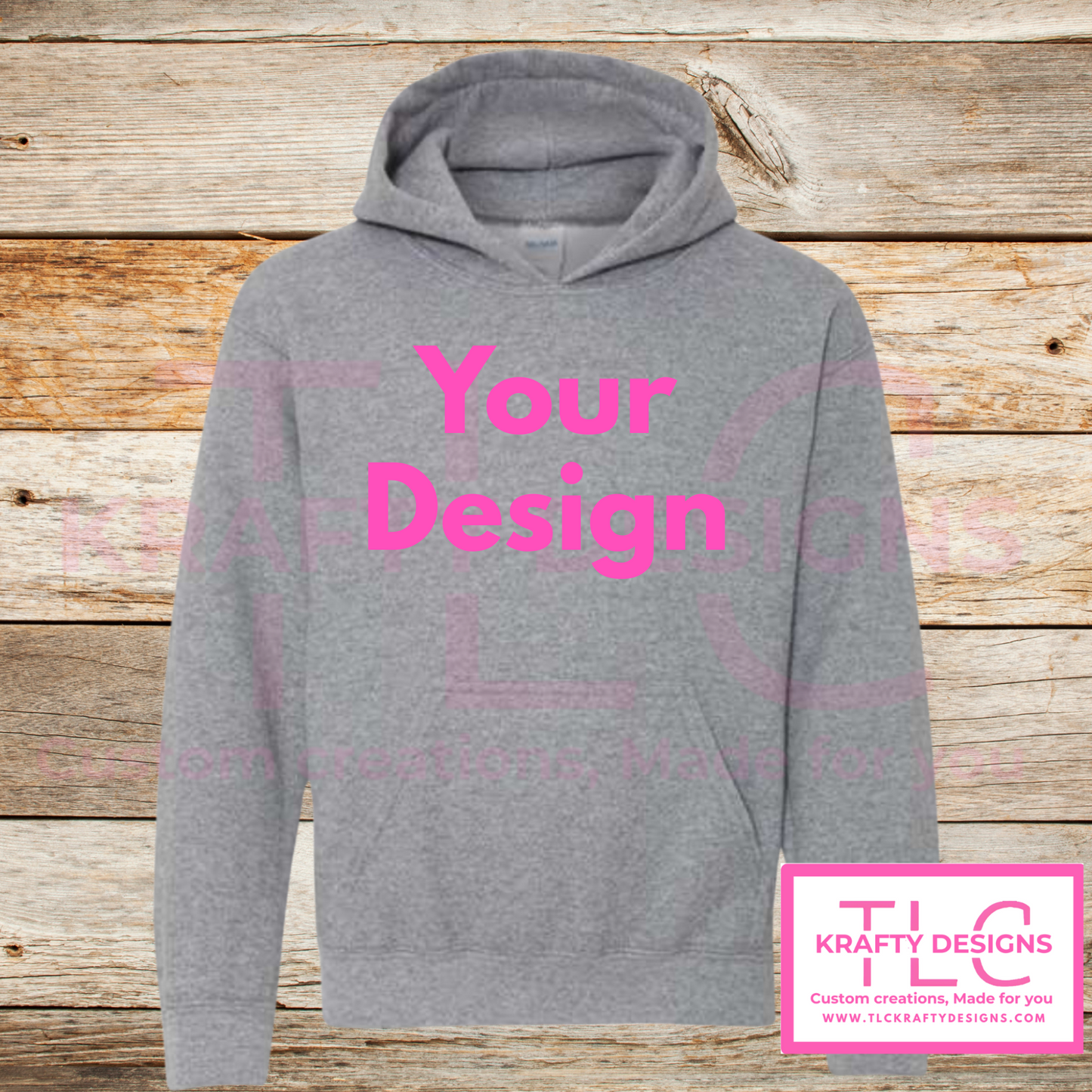 Customizable Sweatshirt (Hoodie & Crew -Add your Design