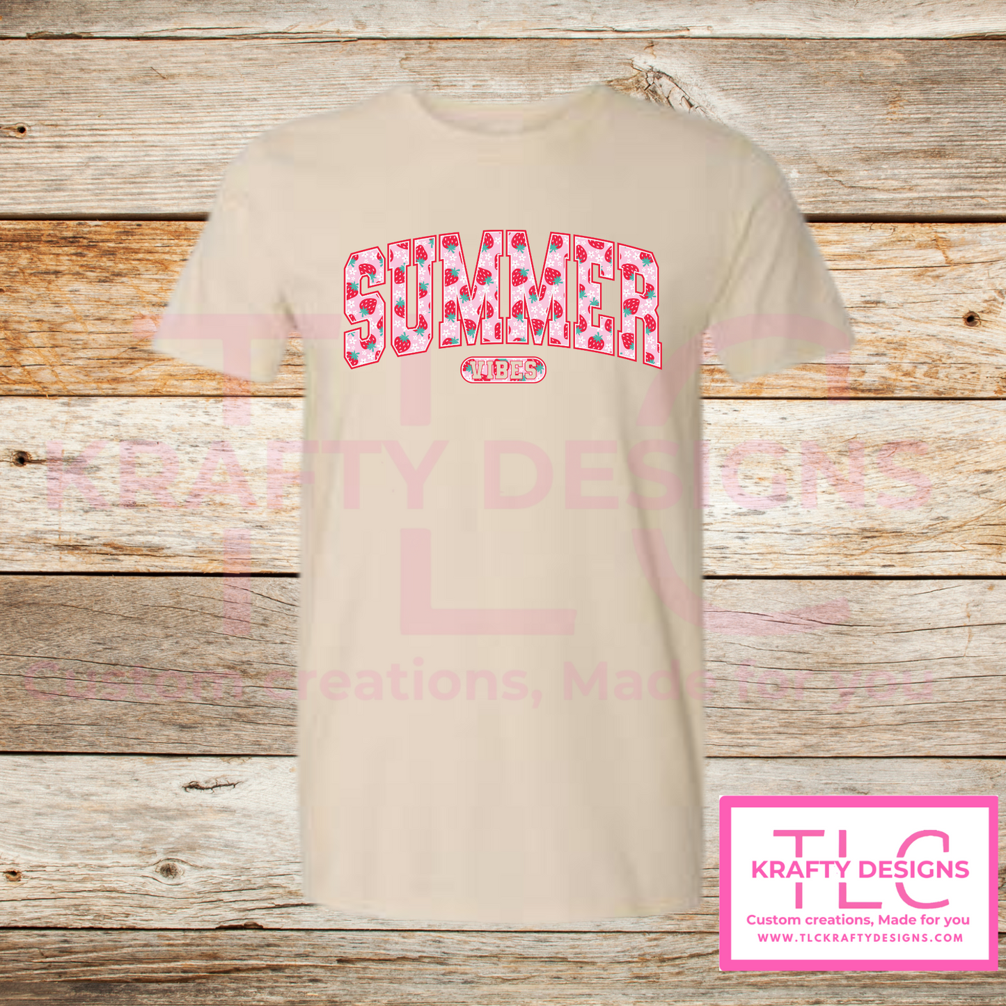 Summer Vibes Shirts – Sweet Strawberry Print Graphic Tee