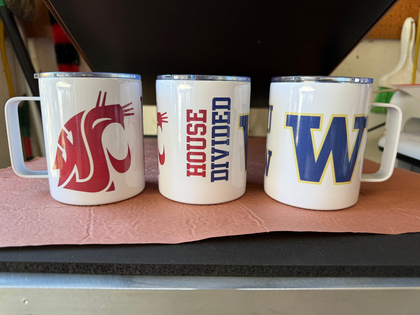 House Divided 12oz Travel Mug – Huskies vs. Cougs