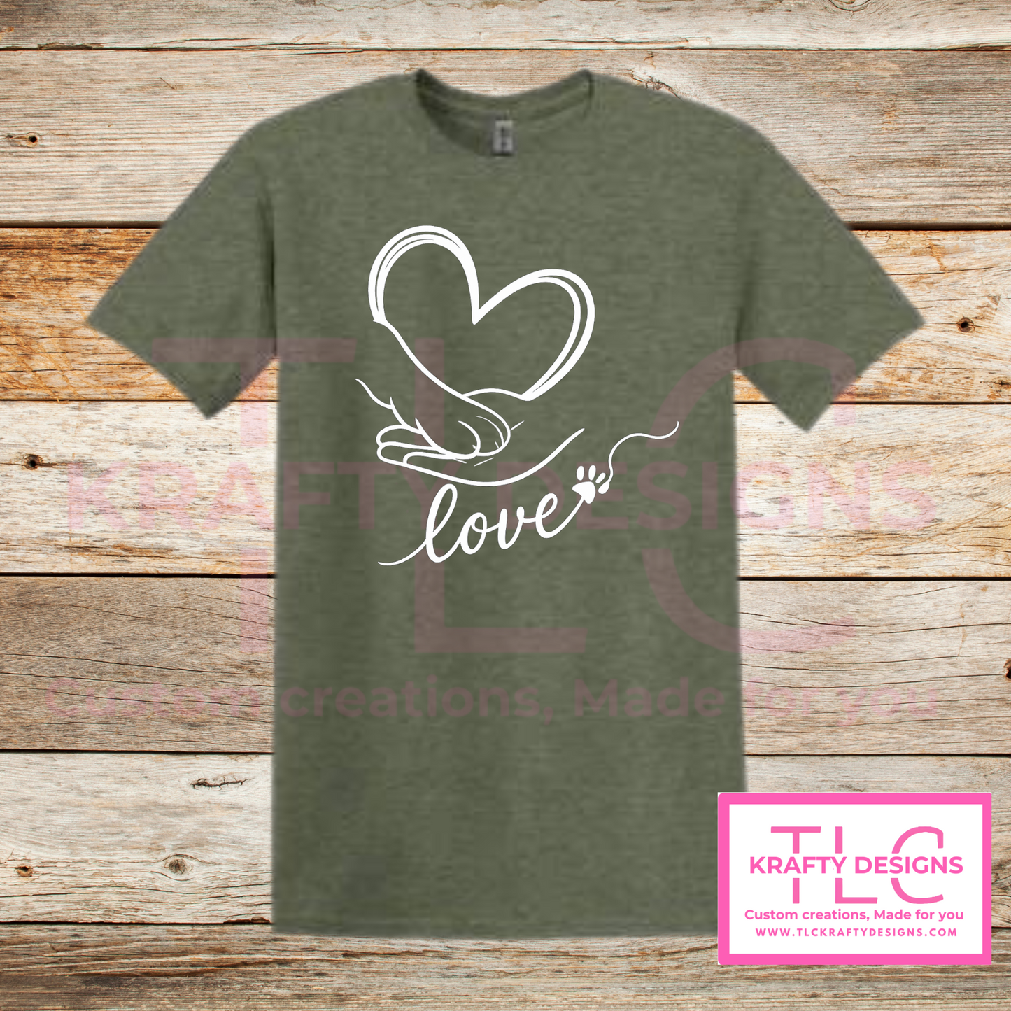Love Paw Print T-Shirt – Unisex Pet Lover Tee