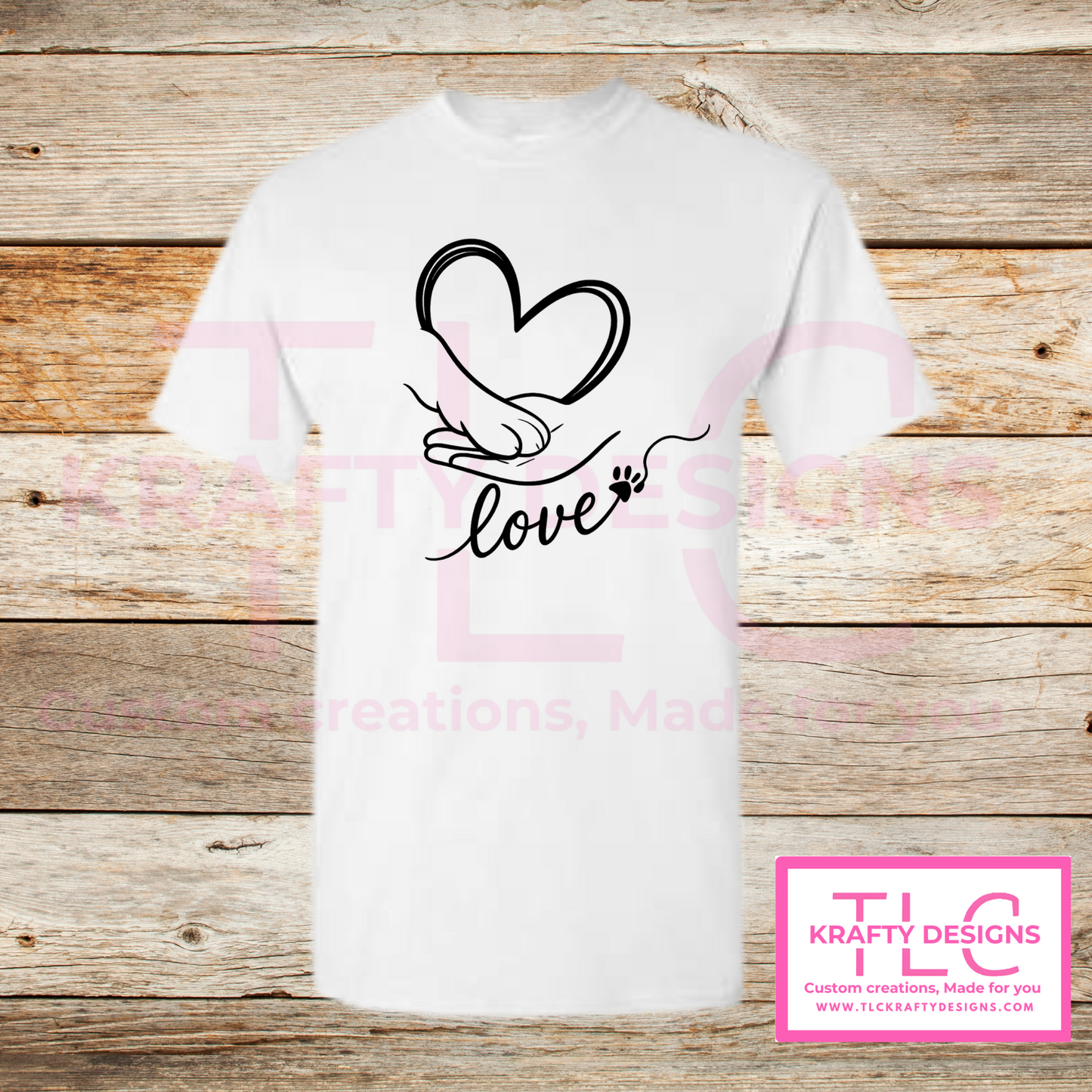 Love Paw Print T-Shirt – Unisex Pet Lover Tee