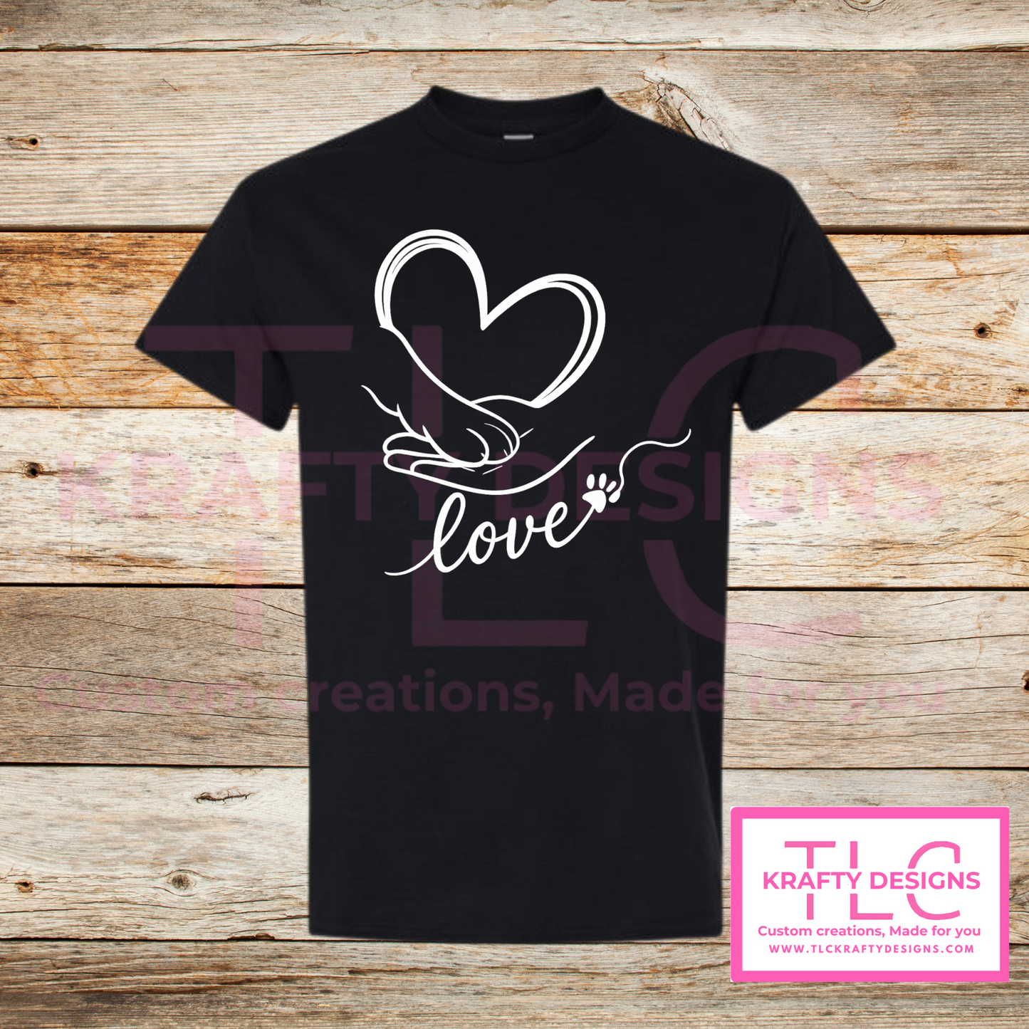 Love Paw Print T-Shirt – Unisex Pet Lover Tee