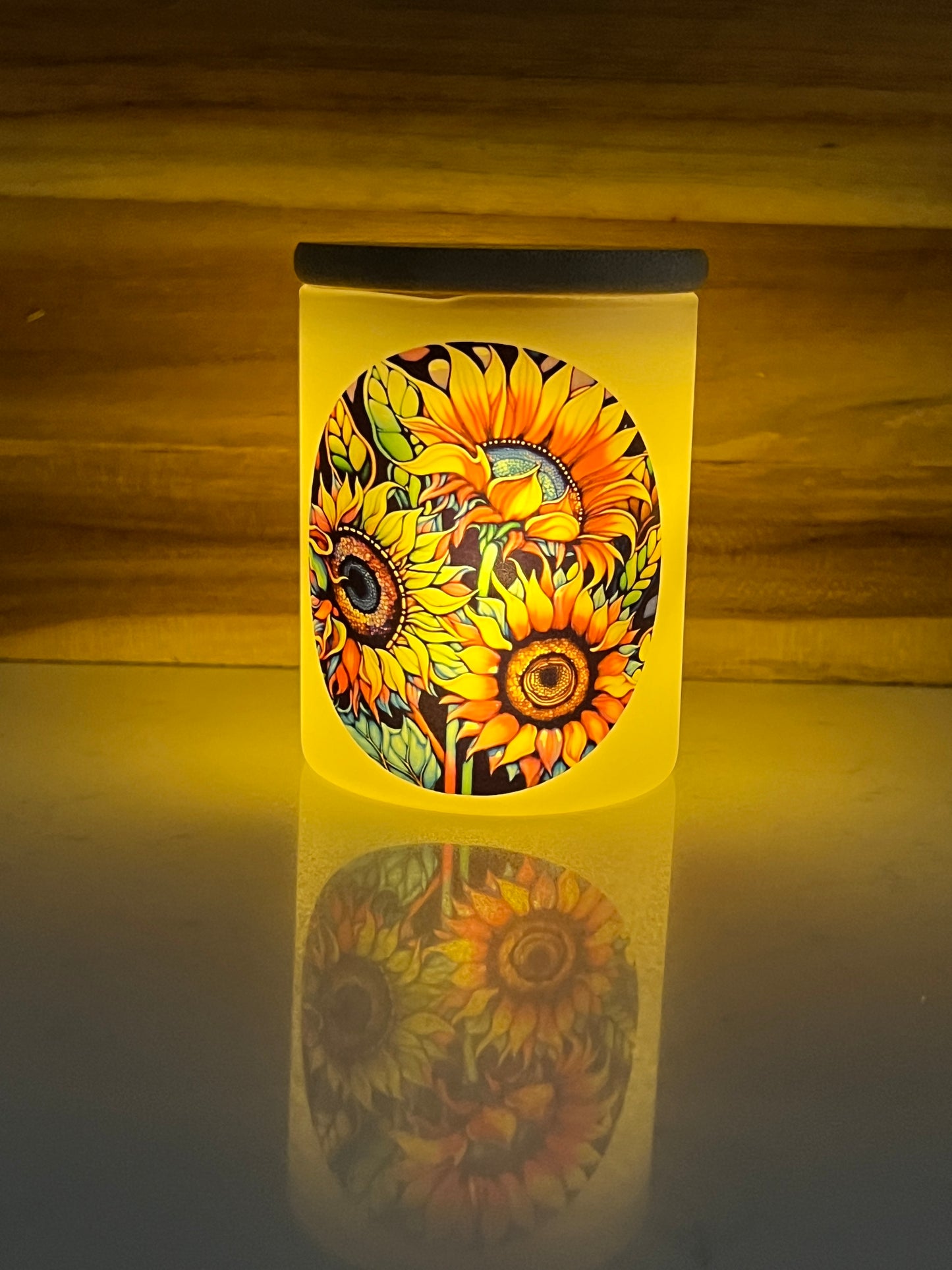 Sunflower Burst 10oz Candle/Trinket Holder