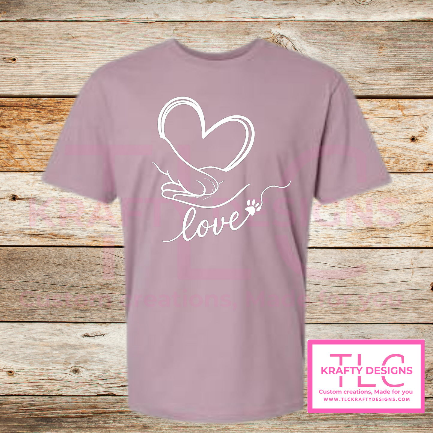 Love Paw Print T-Shirt – Unisex Pet Lover Tee
