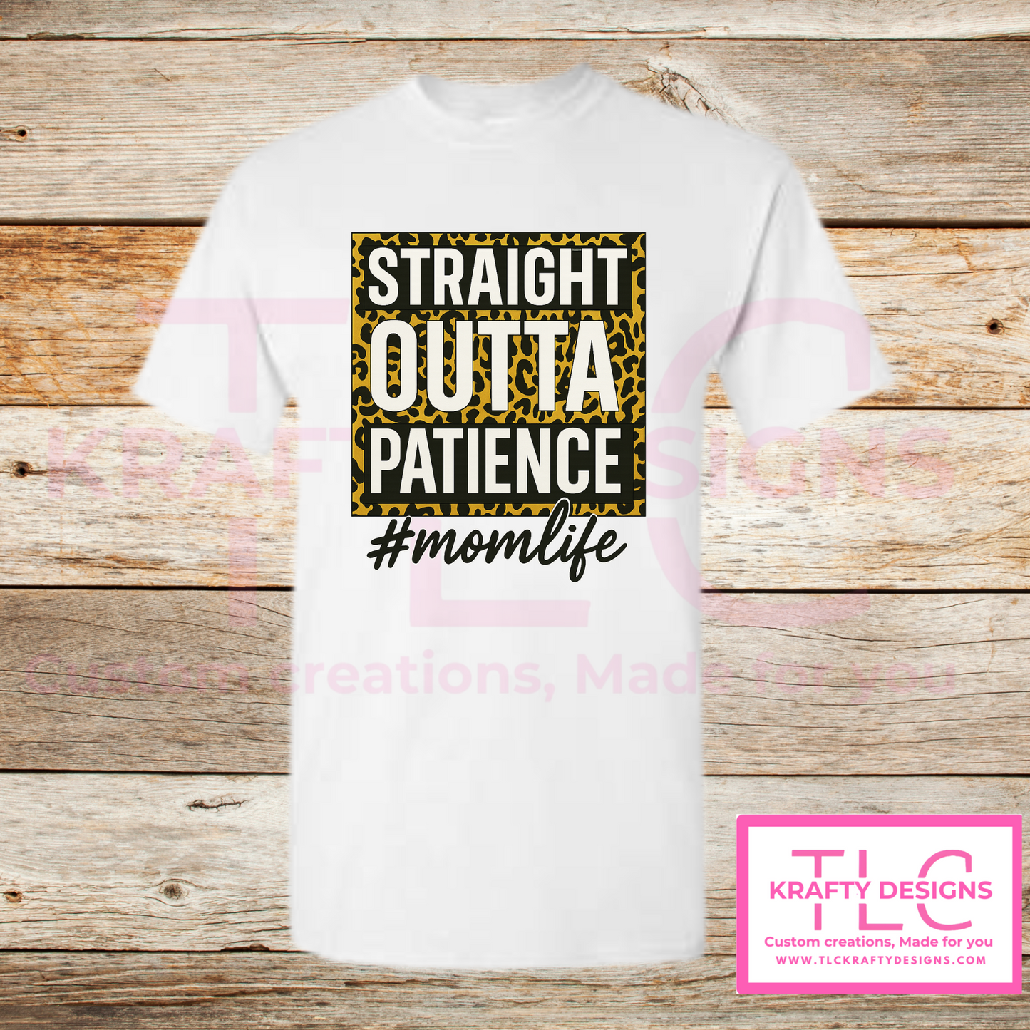 π€ Straight Outta Patience #Momlife Tank β Funny Leopard Print Top