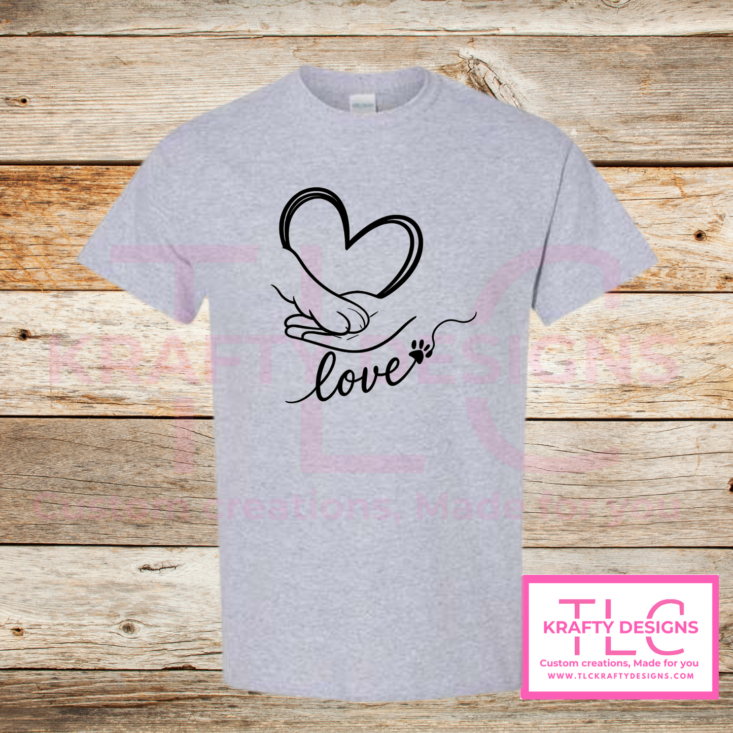 Love Paw Print T-Shirt – Unisex Pet Lover Tee