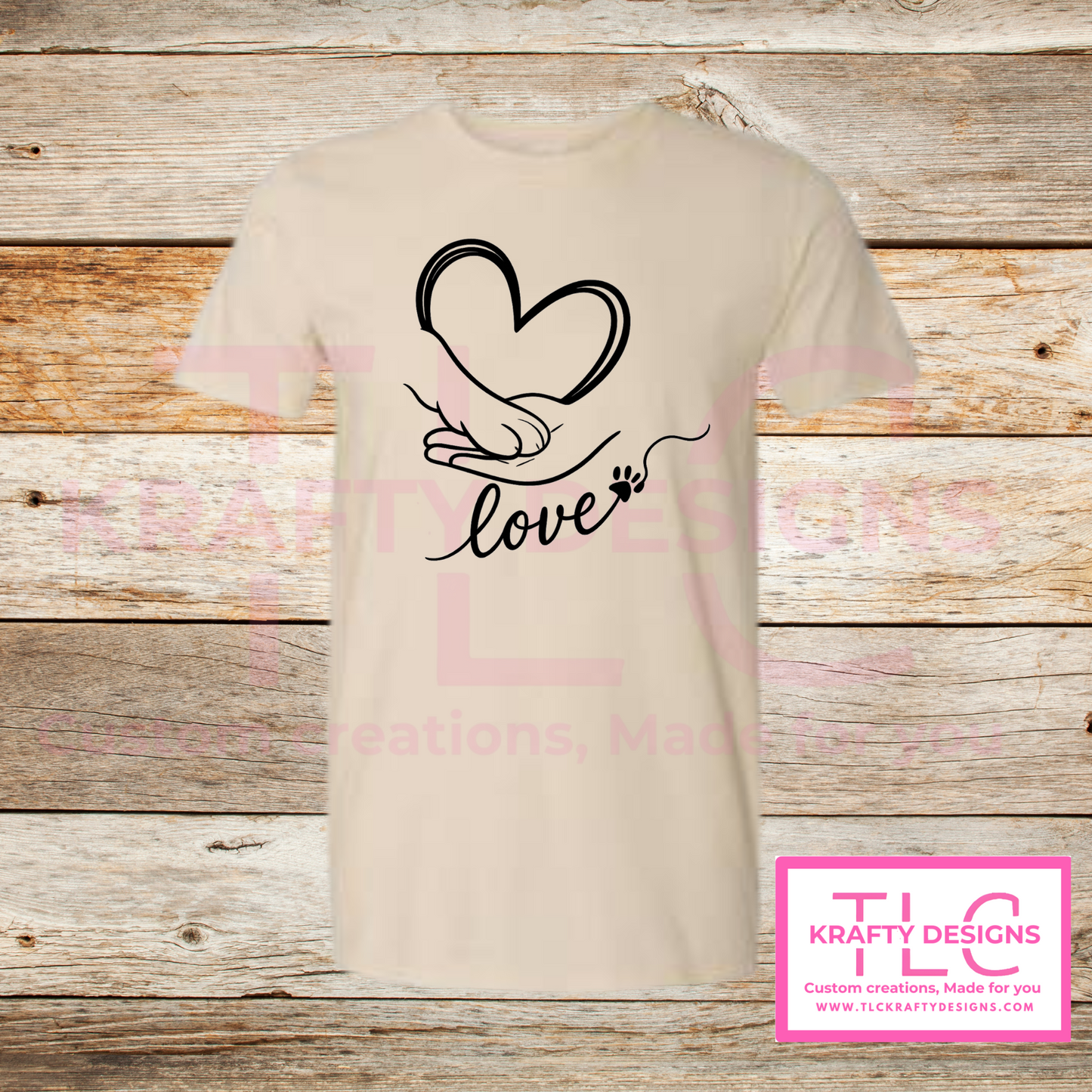 Love Paw Print T-Shirt – Unisex Pet Lover Tee