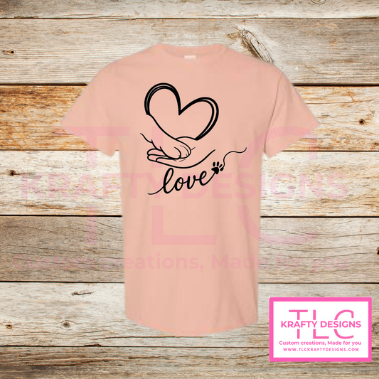Love Paw Print T-Shirt – Unisex Pet Lover Tee