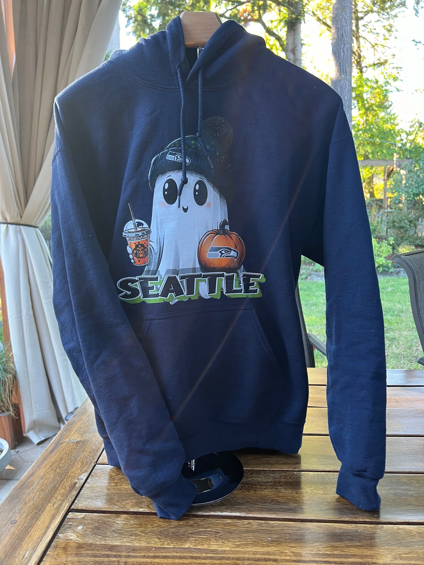 Seattle Ghost Sweatshirt β Halloween Spirit Meets Football Fandom