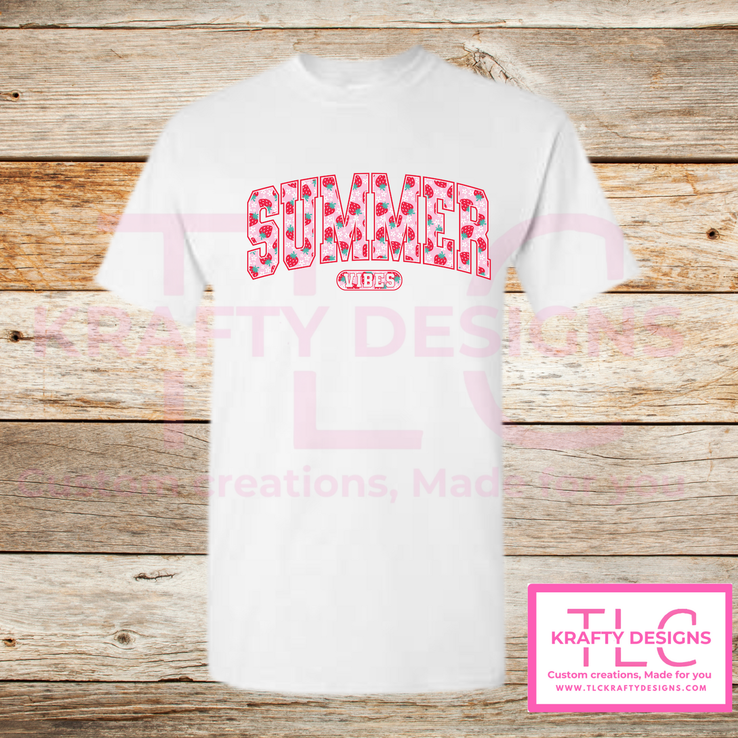 Summer Vibes Shirts – Sweet Strawberry Print Graphic Tee