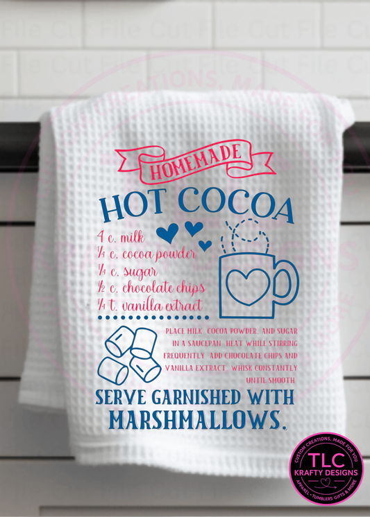 Homemade Hot Cocoa Recipe Kitchen Towel