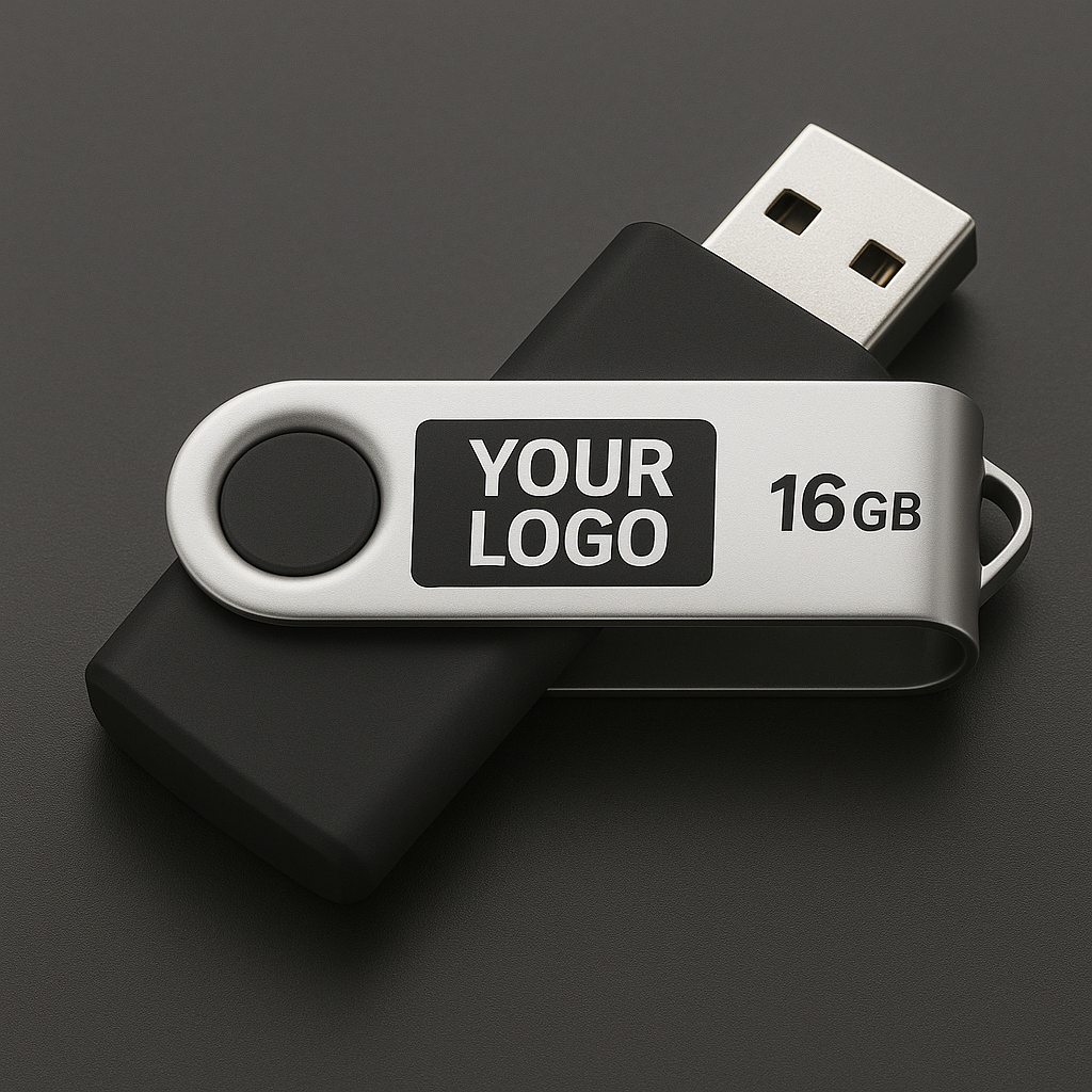 Custom 16GB USB Flash Drives – Waterproof Logo Label Included