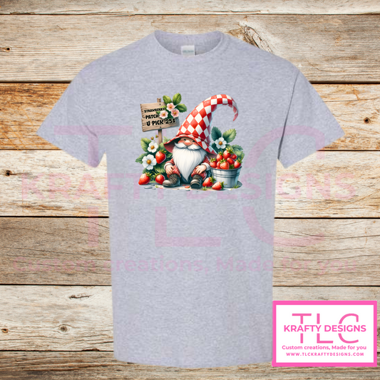 Strawberry Patch Gnome Shirts – Sweet Summer Farmhouse Vibes