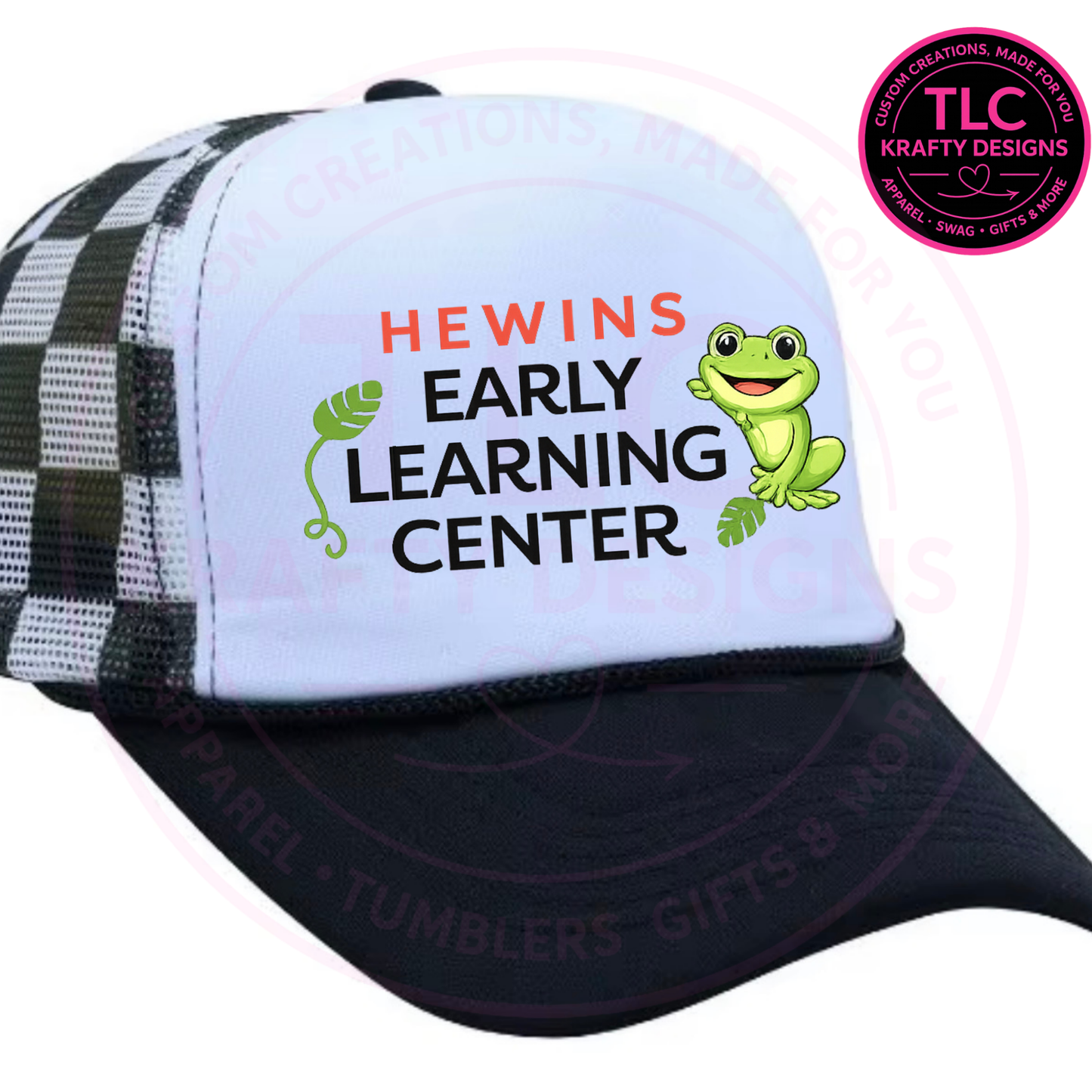 Hewins Early Learning Center Trucker Hat – Frog School Spirit Hat