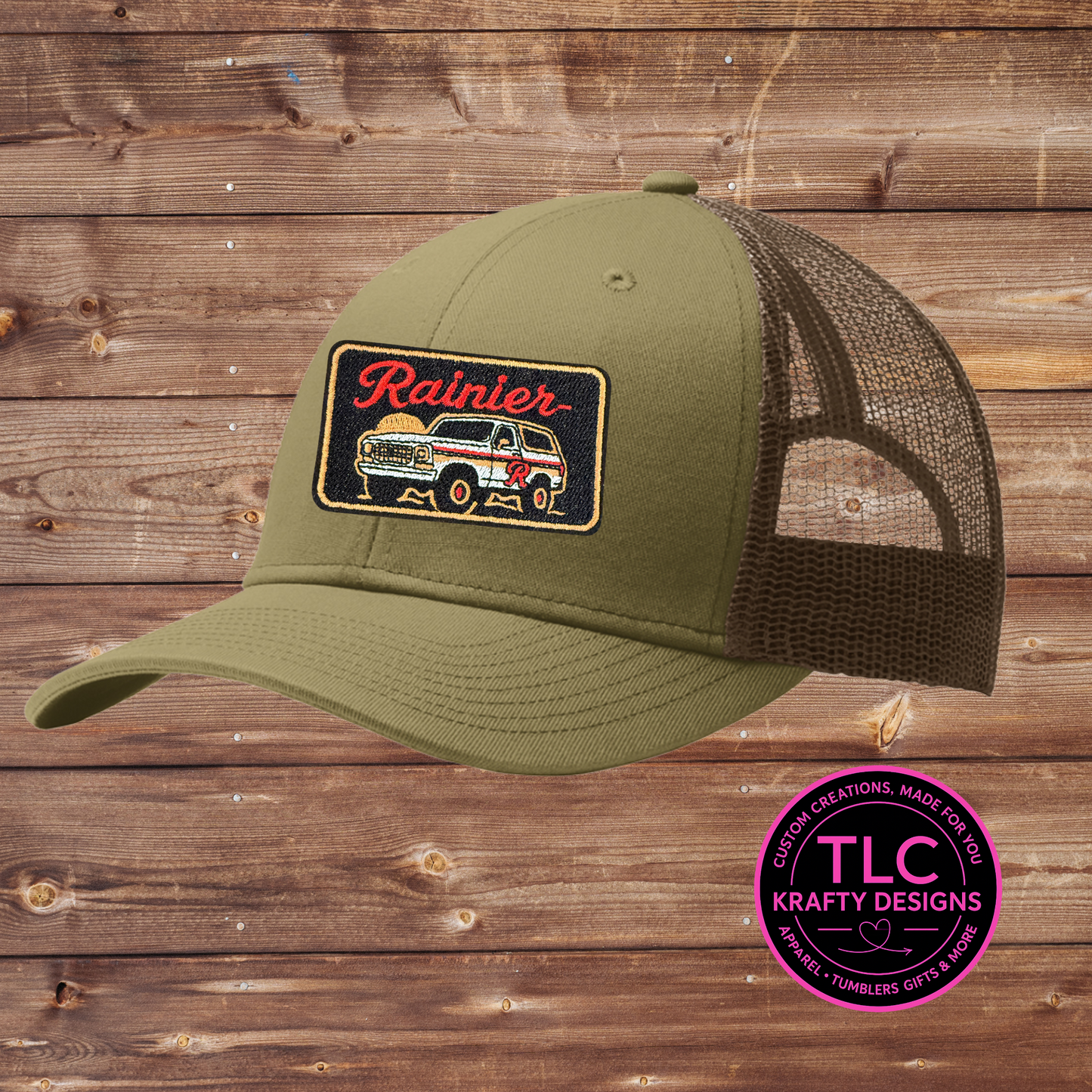 Rainier Trucker Hats – Retro Patch Snapbacks in Multiple Colors