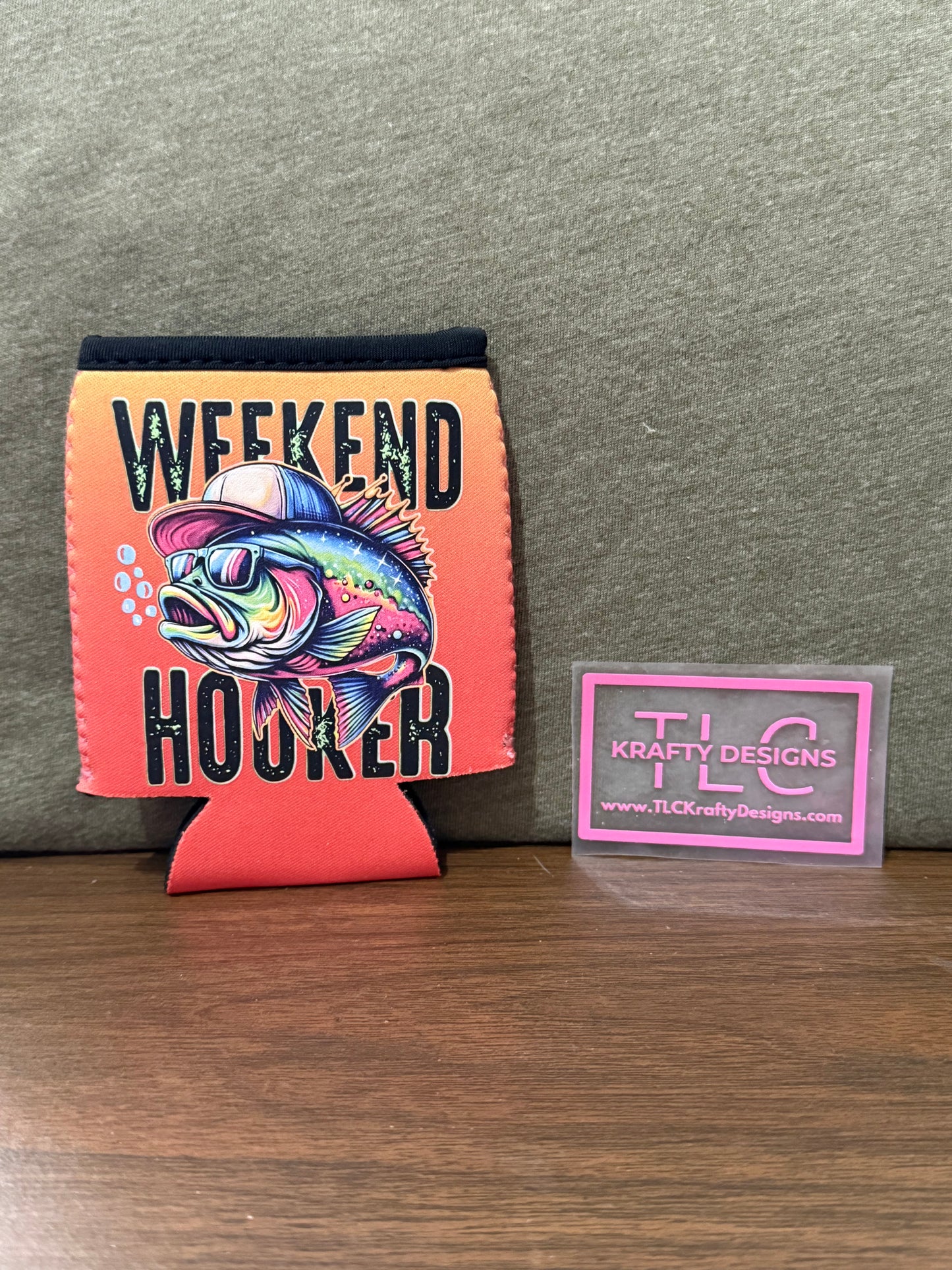 Weekend Hooker Can Koozie – Funny Fishing Drink Holder for Anglers and Outdoor Lovers