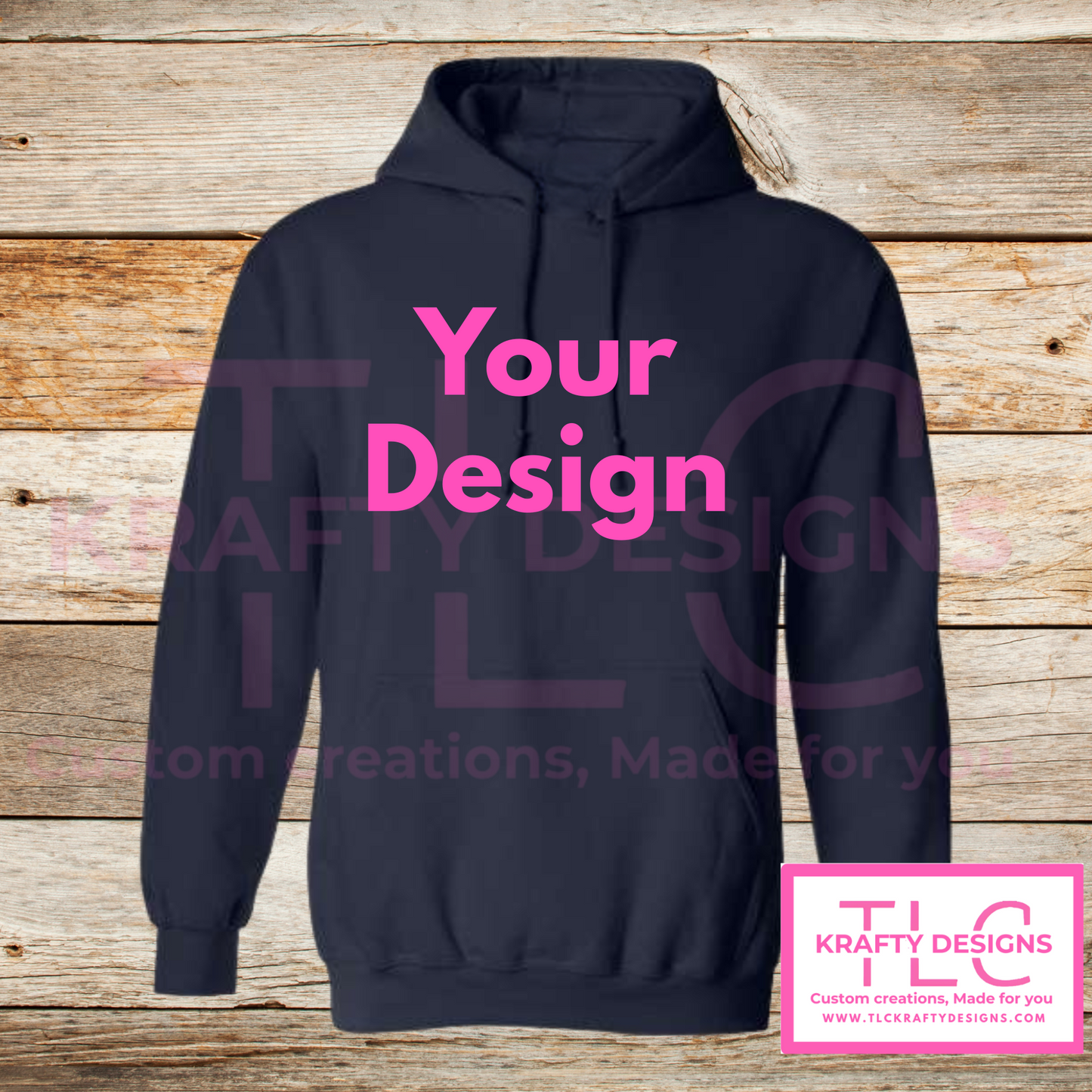 Customizable Sweatshirt (Hoodie & Crew -Add your Design