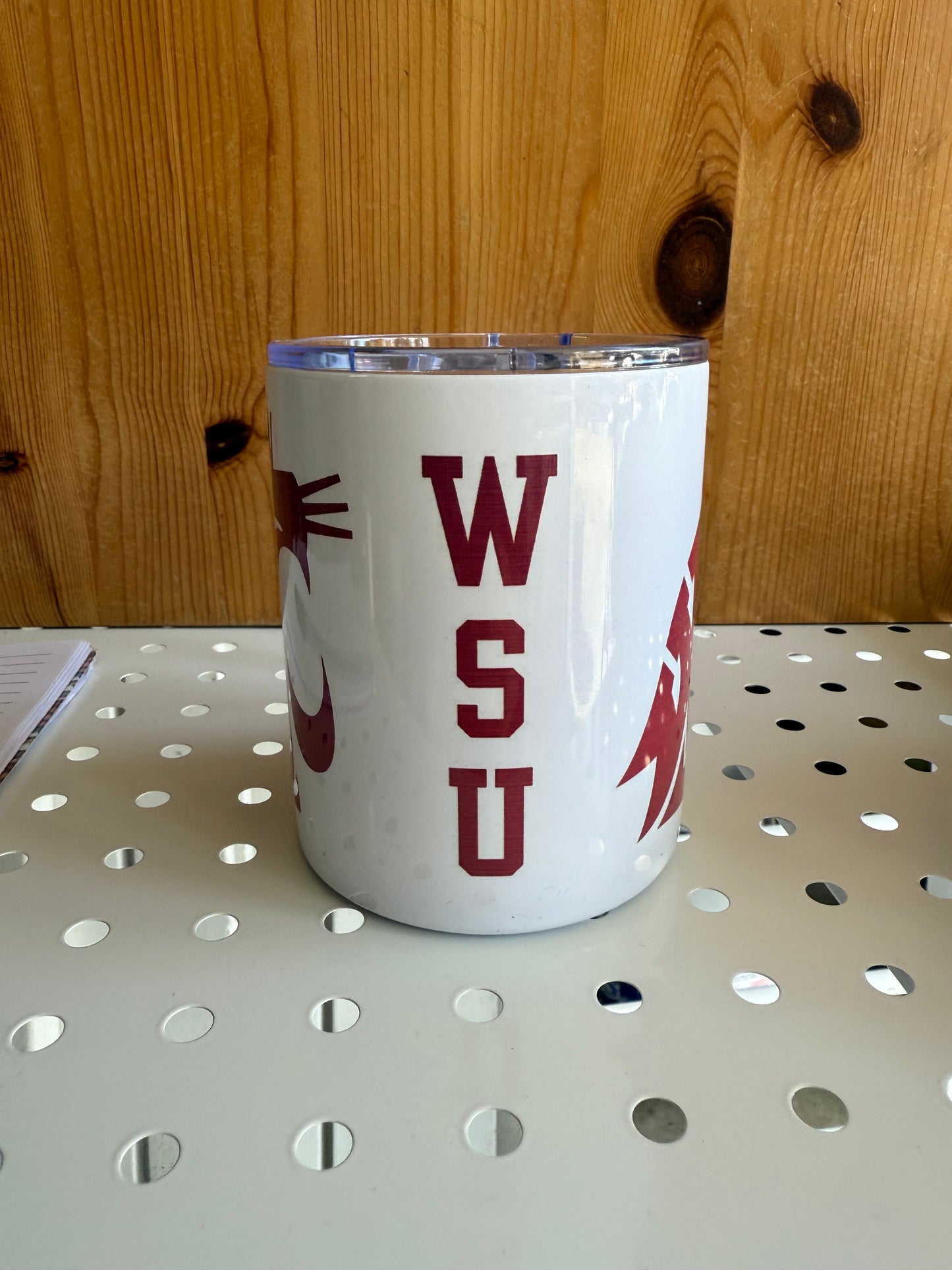 WSU Cougs 12oz Travel Mug with Handle – Insulated Coffee Tumbler with Lid