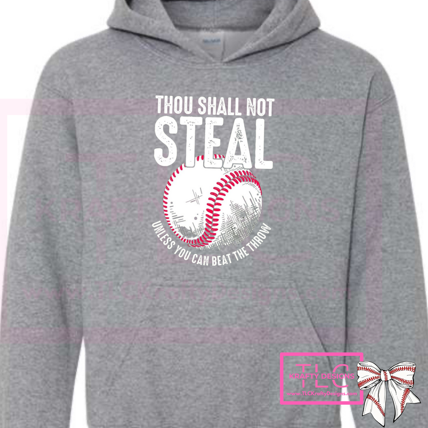 Thou Shall Not Steal Baseball Hoodie – Funny Baseball & Softball sweatshirt for Fans and Players