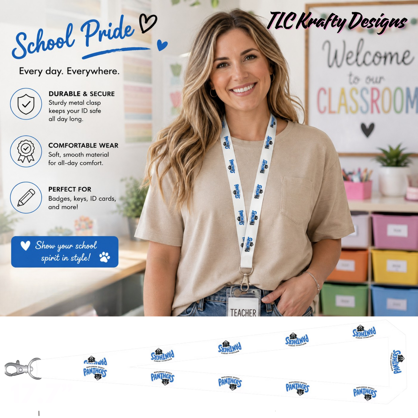 Maplewood Heights Panthers Lanyard – School Spirit ID & Badge Holder