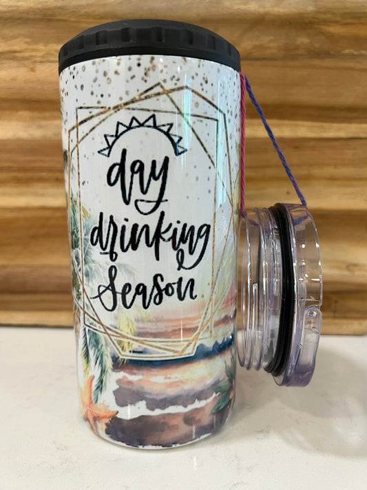 Day Drinking Season 16oz/ 4 in 1 Can/Bottle Cooler
