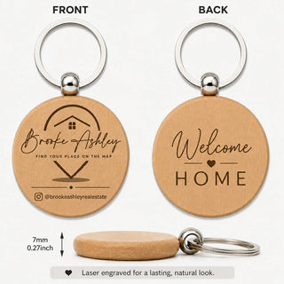 Brooke Ashley Real Estate Personalized Keychain – Custom Business Swag