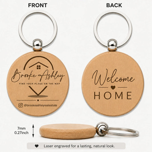 Brooke Ashley Real Estate Personalized Keychain – Custom Business Swag